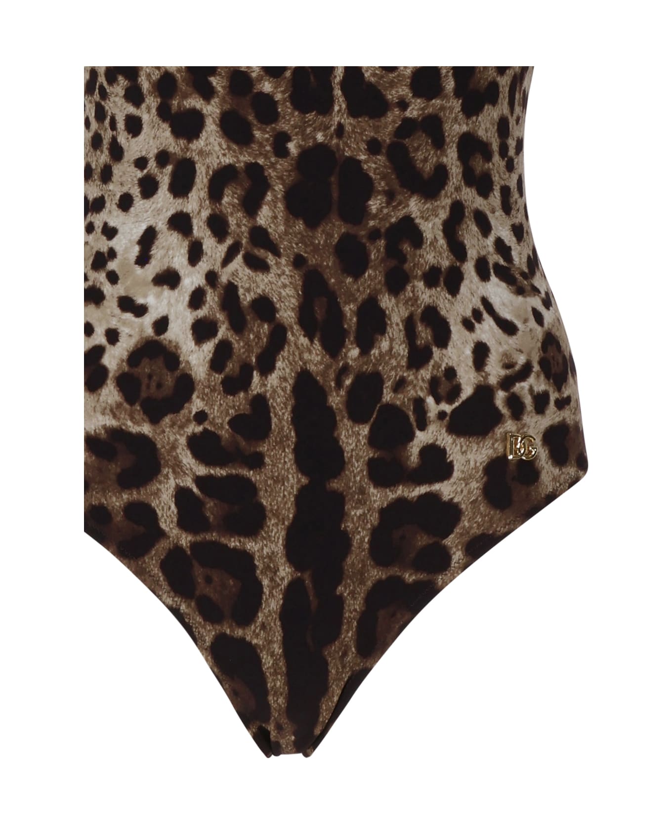 Dolce & Gabbana Leopard Print One Piece Swimsuit - Leopard