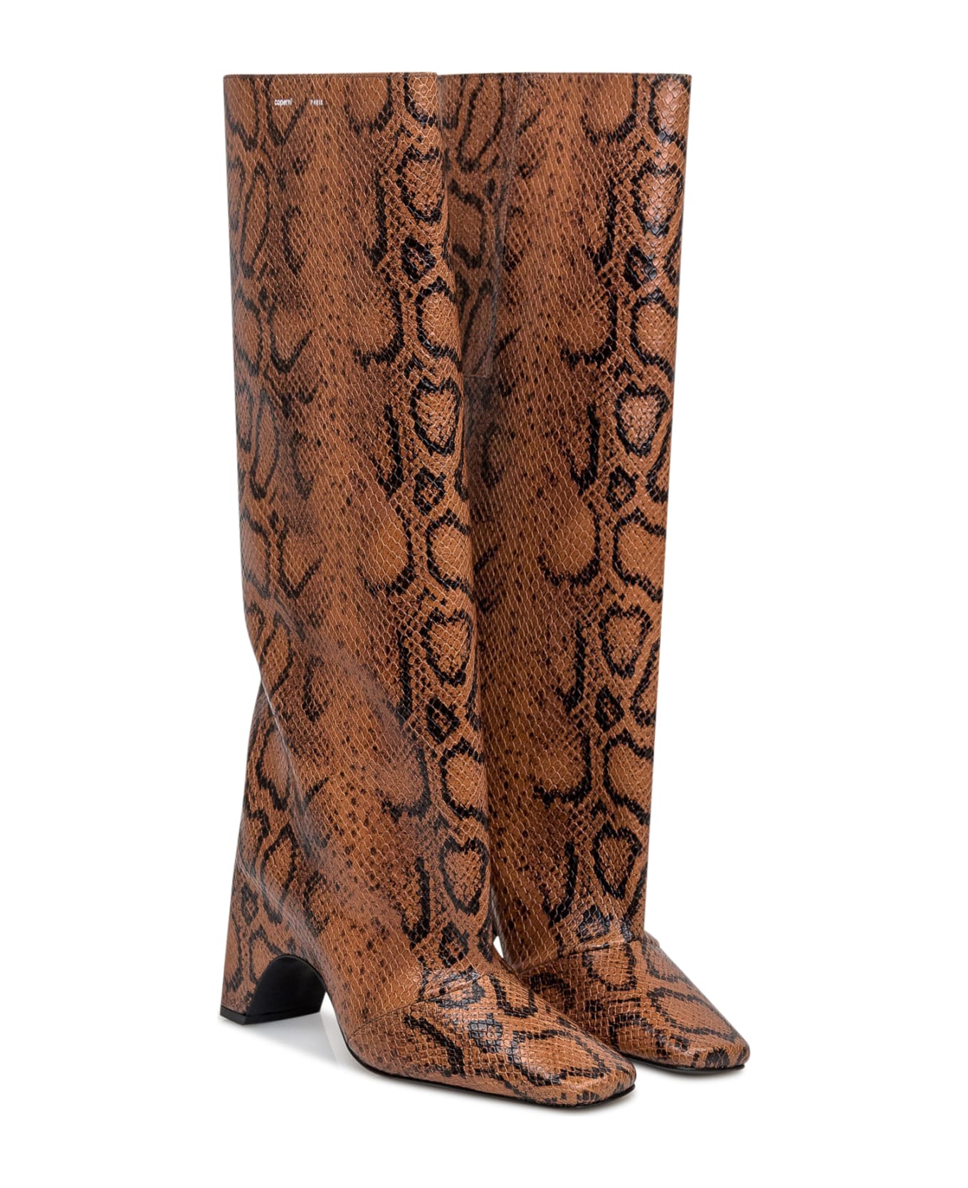 Coperni Snake Print Boot - BROWN