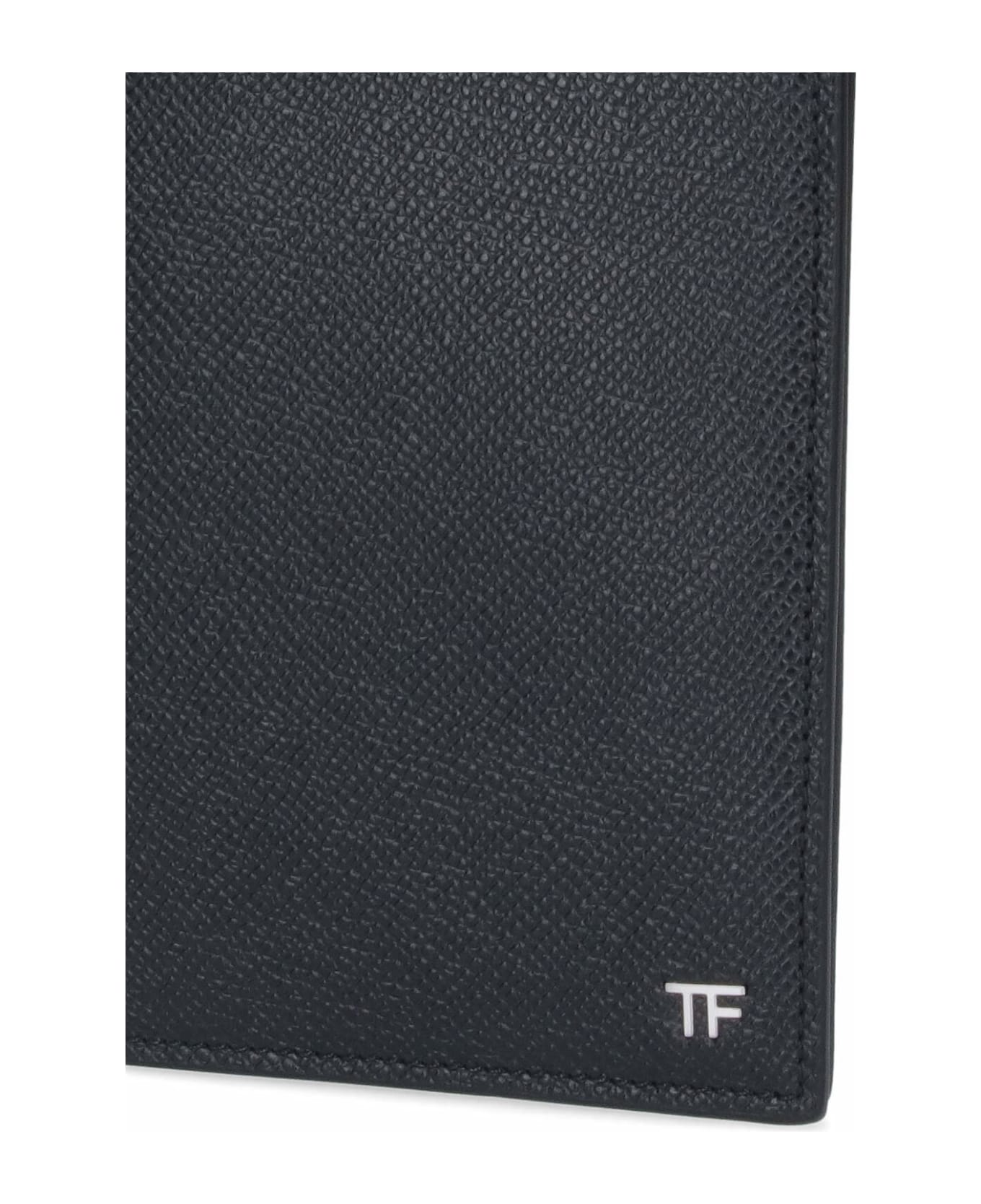 Tom Ford Logo Card Holder - Black   財布