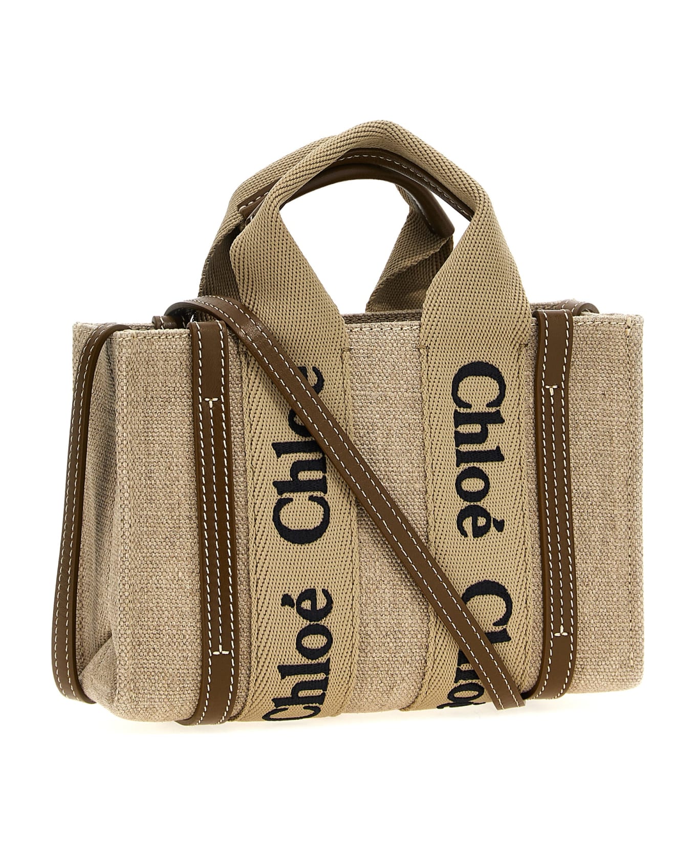 Chloé 'woody' Shopping Bag - Brown