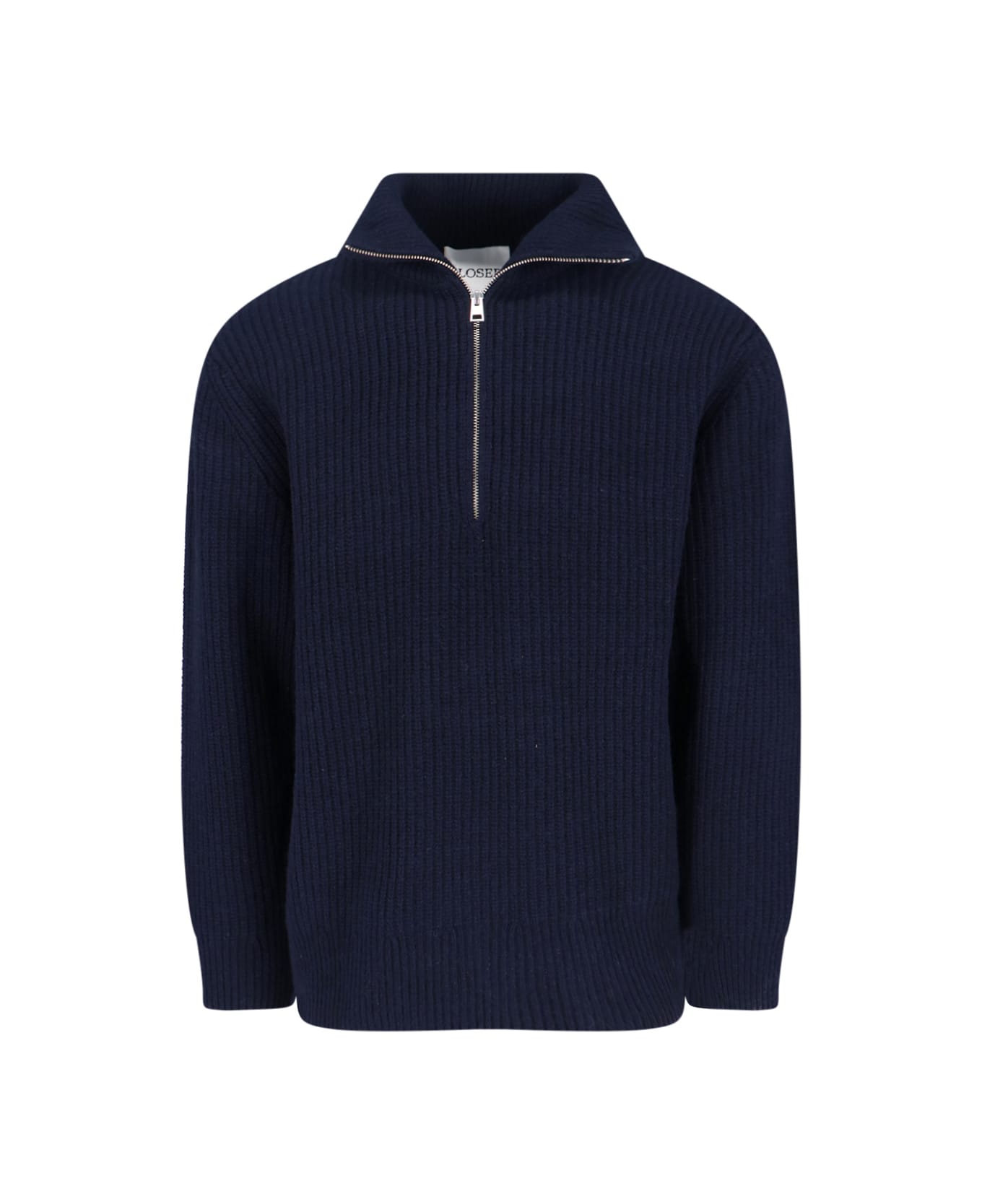 Closed Zip Sweater - Blue