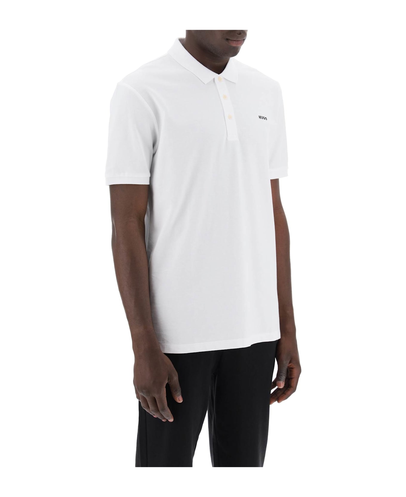 Hugo Boss Cotton Piquã© Donos Polo Shirt - WHITE
