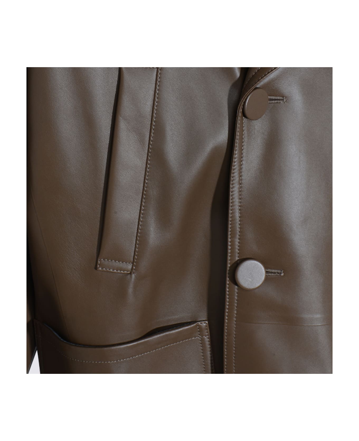 Fendi Brown Leather Jacket - MULTICOLOUR