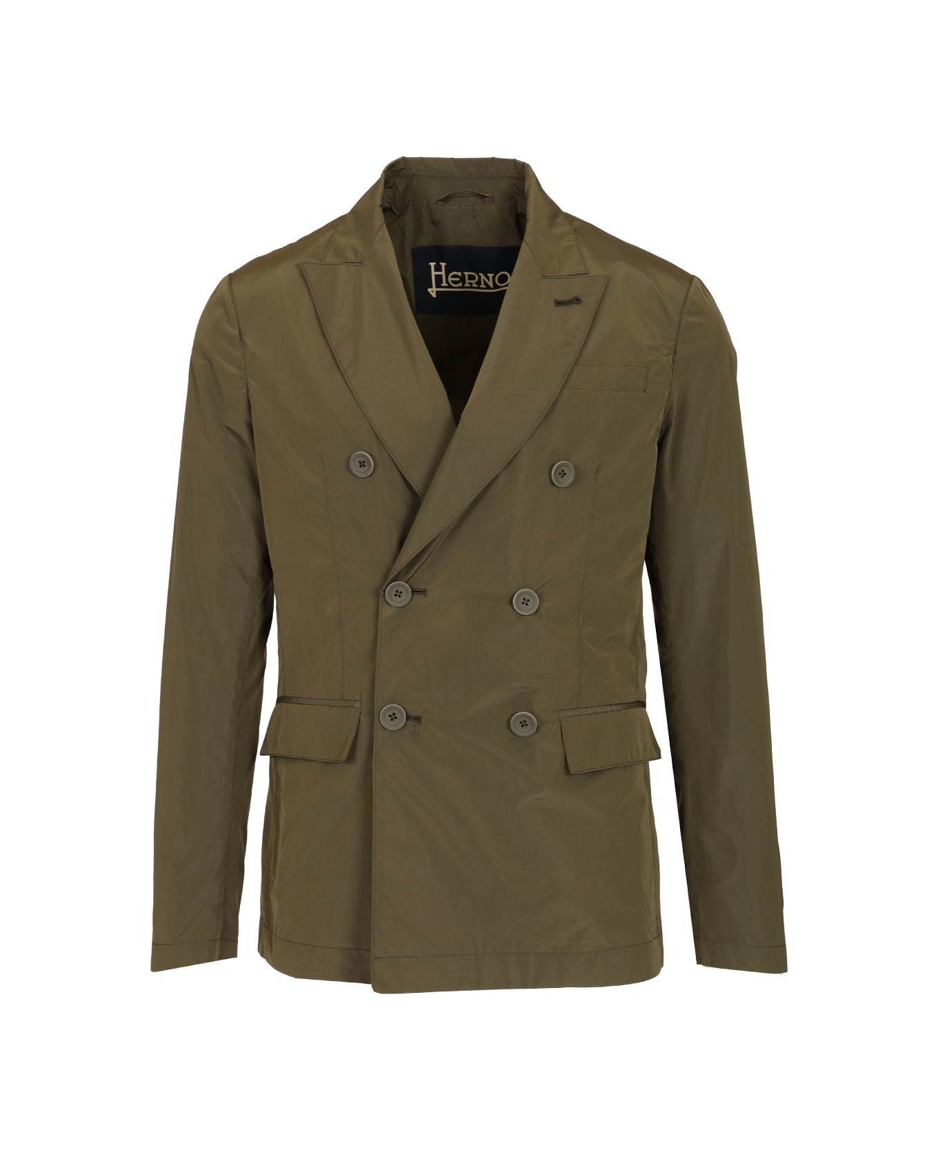 Herno Double Breasted Blazer - Green