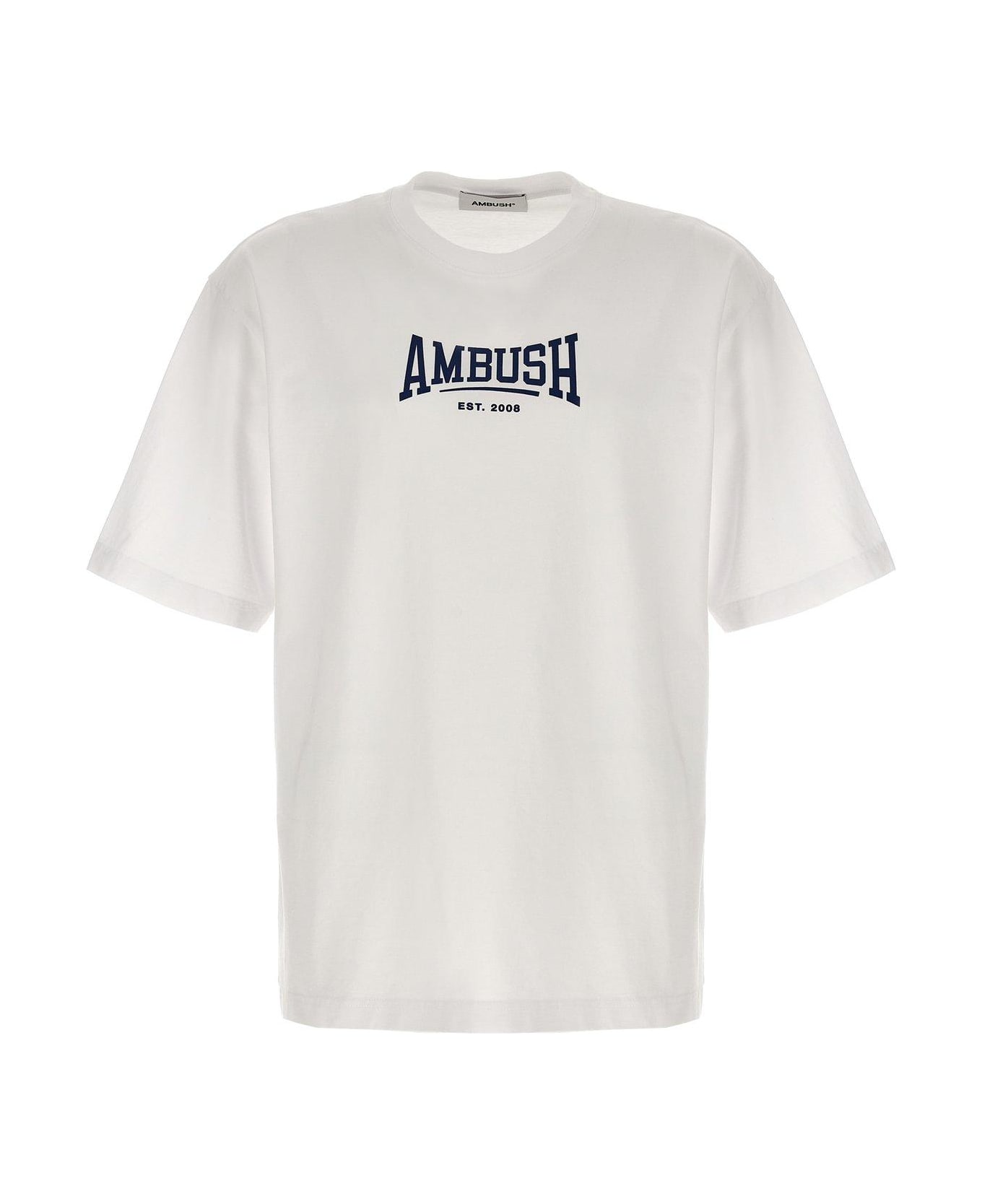AMBUSH Logo Printed Crewneck T-shirt - BLANC DE BLANC