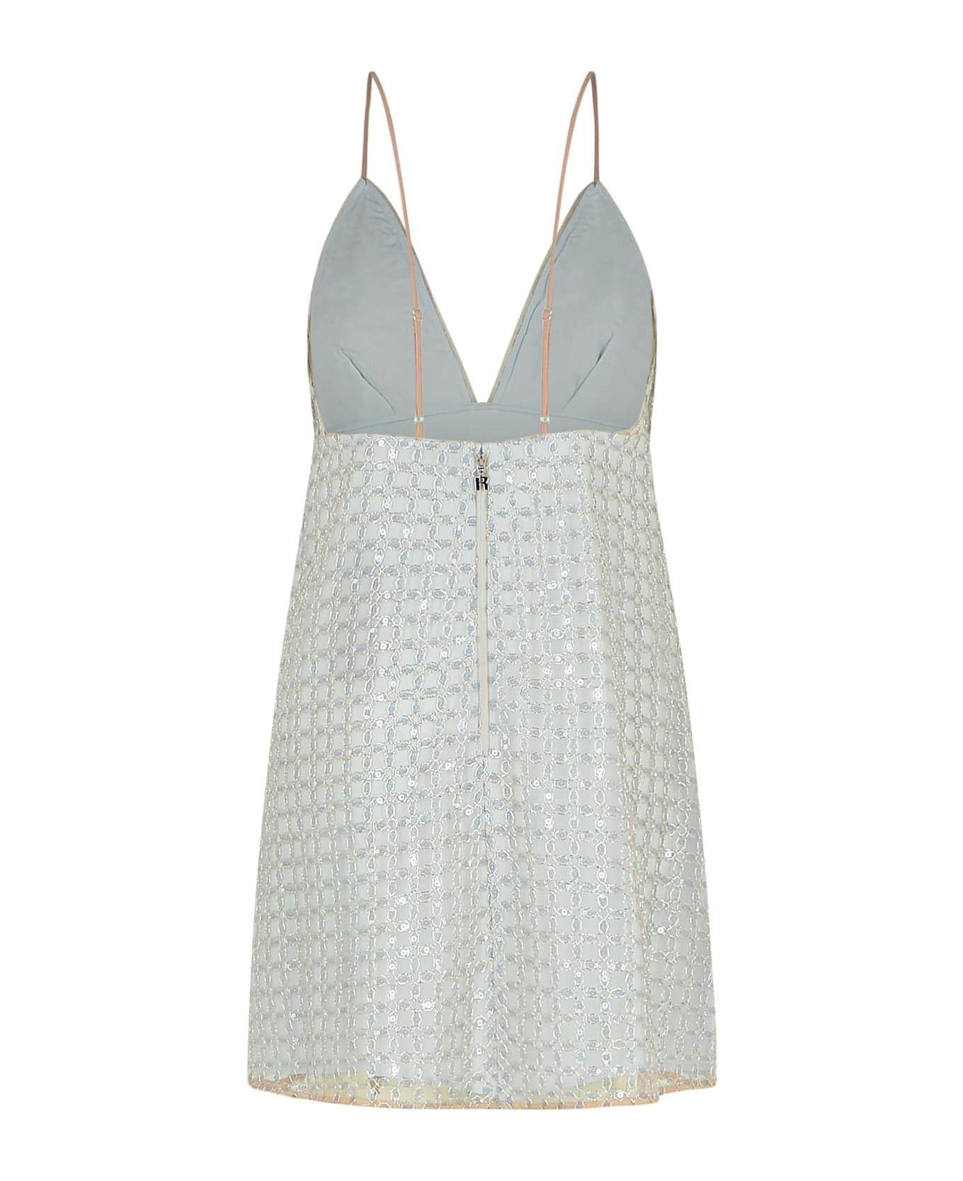Rotate by Birger Christensen Beaded A-line Mini Dress - Beige
