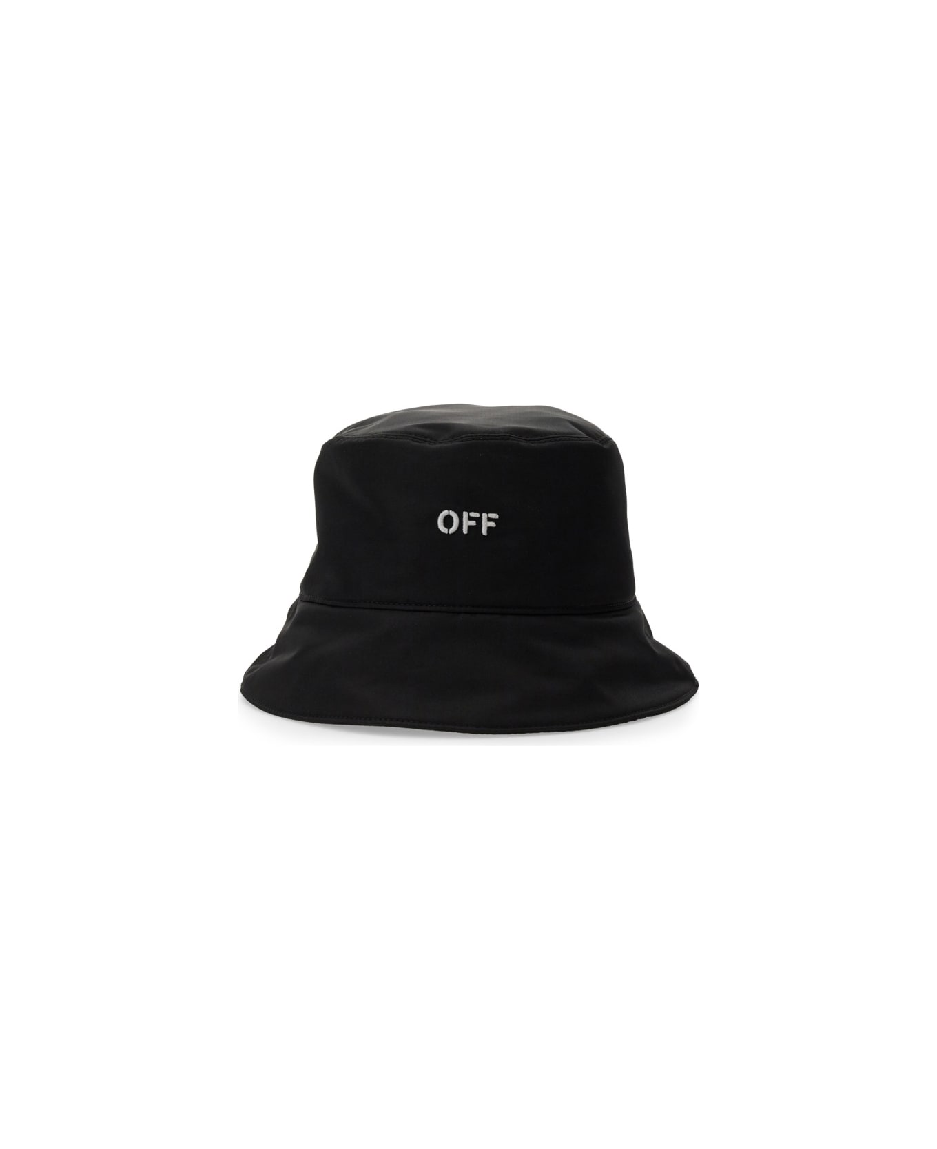 Off-White Bucket Hat With Logo - BLACK