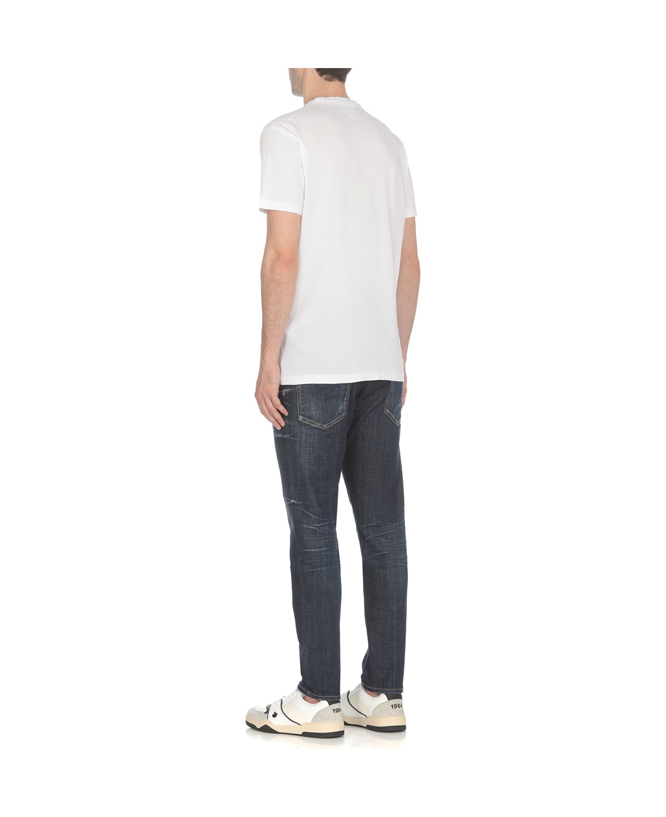 Dsquared2 White Cotton T-shirt - 989 シャツ