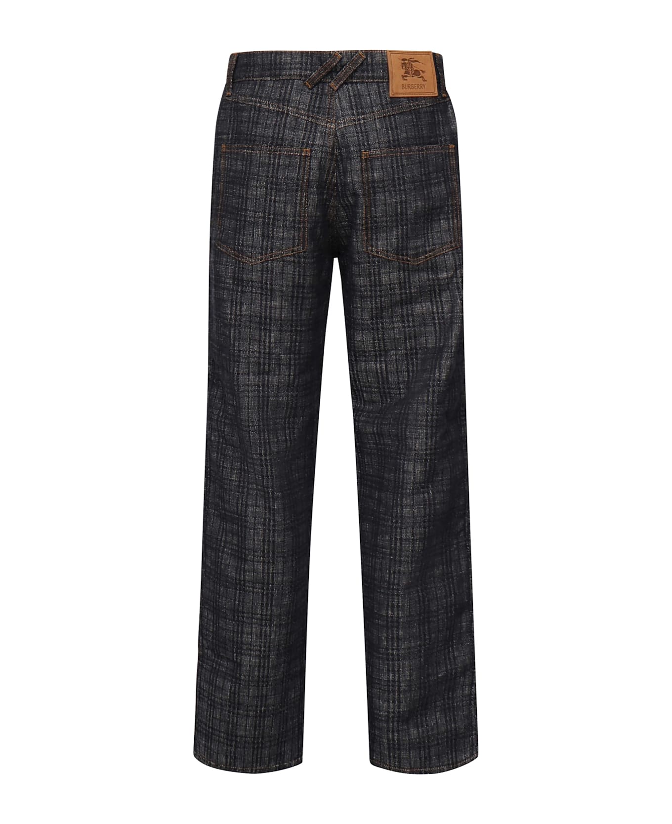 Burberry Check Jacquard Jeans - Blue