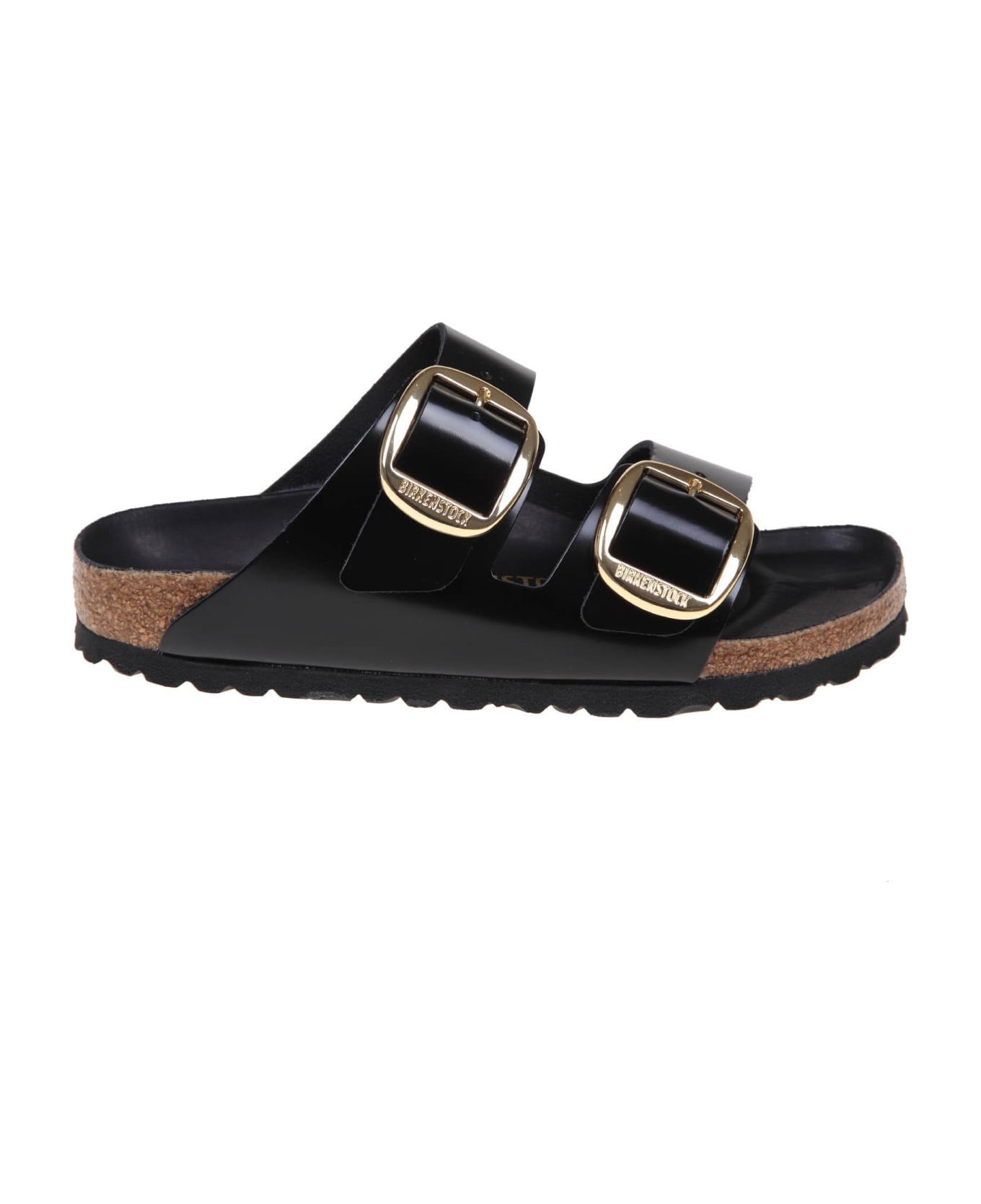 Birkenstock Arizona Big Natural Lea Sandal Black Color - BLACK/GOLD