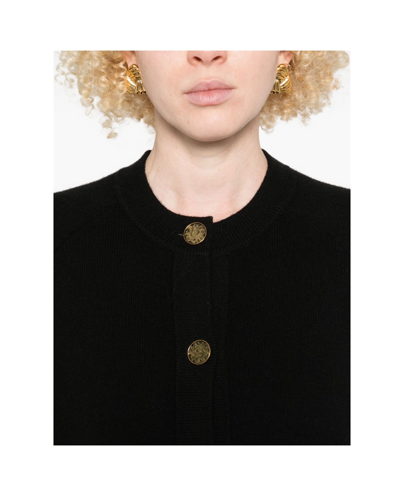 Totême Cashmere And Wool Cardigan - Black