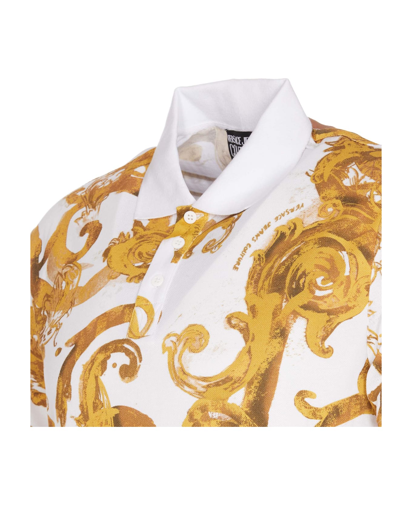 Versace Jeans Couture Watercolour Couture Polo - White