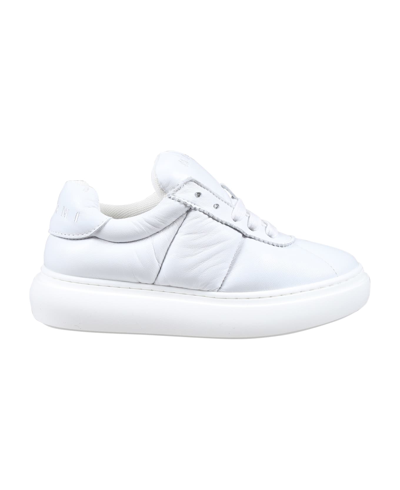 Marni White Sneakers For Girl With Logo - White