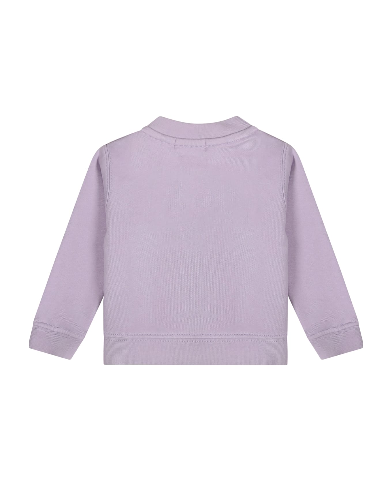 Palm Angels Purple Sweatshirt For Baby Girl With Bear - Violet