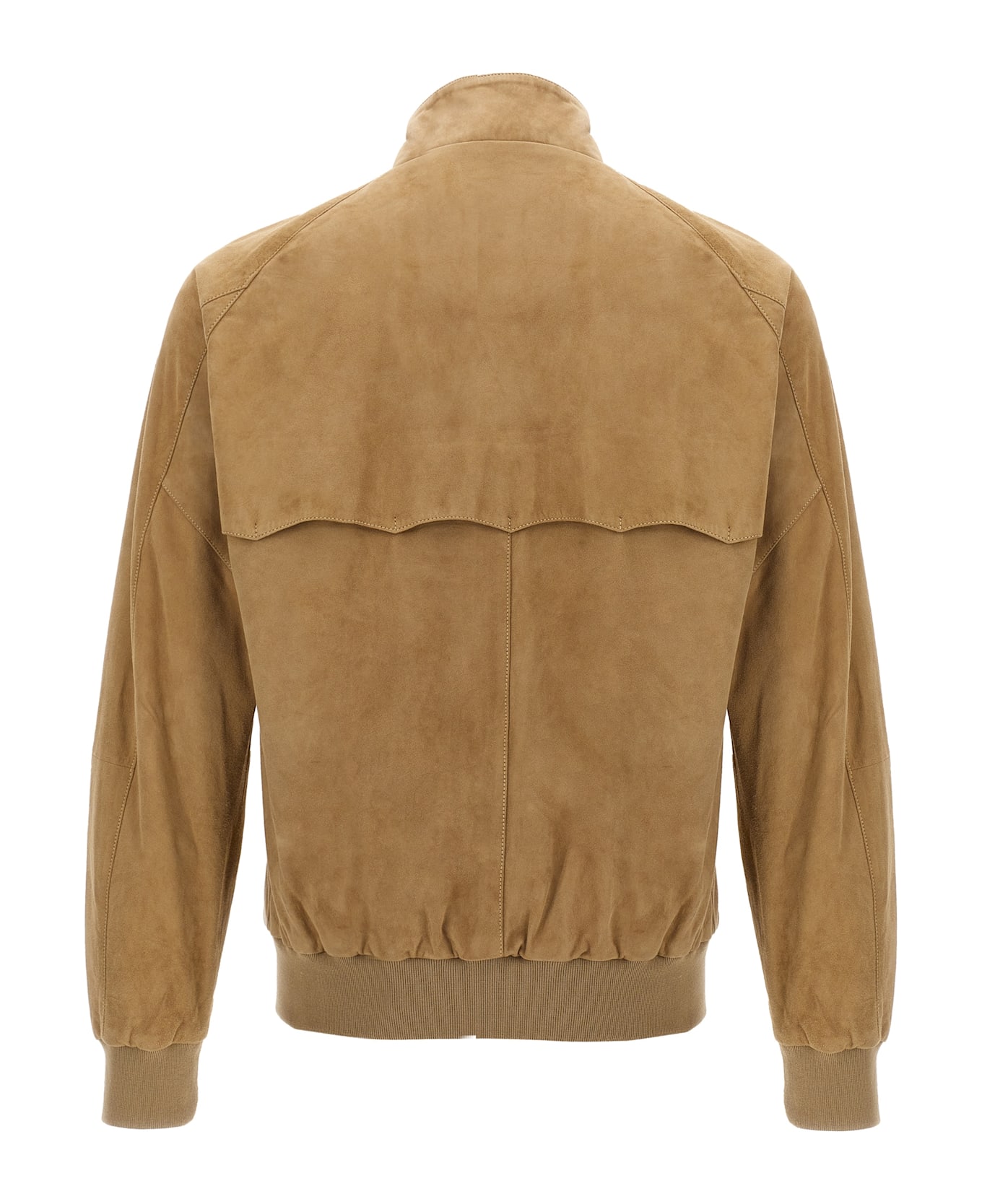 Baracuta Suede Bomber Jacket - Beige