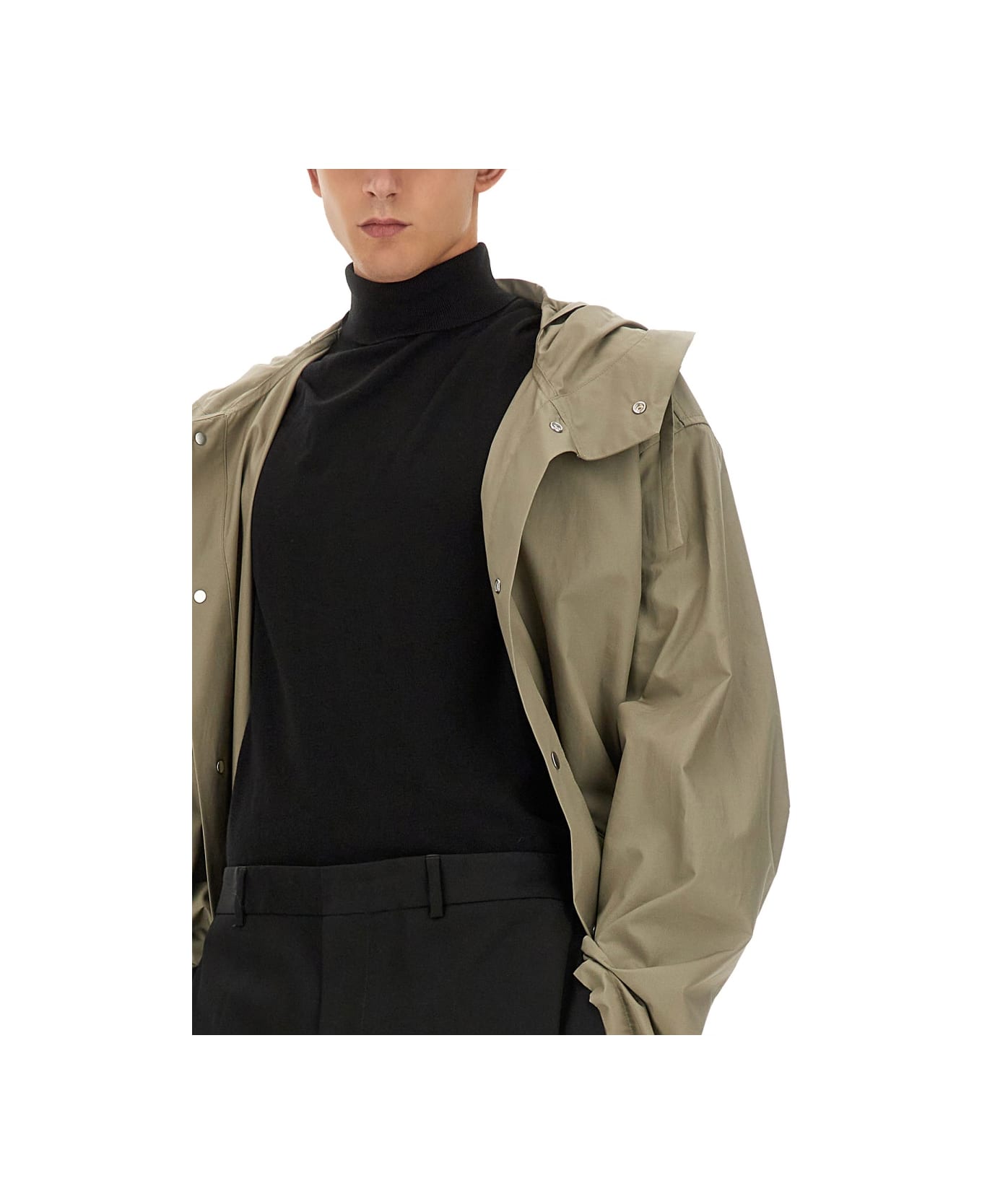 Jil Sander Parka With Logo - GREEN