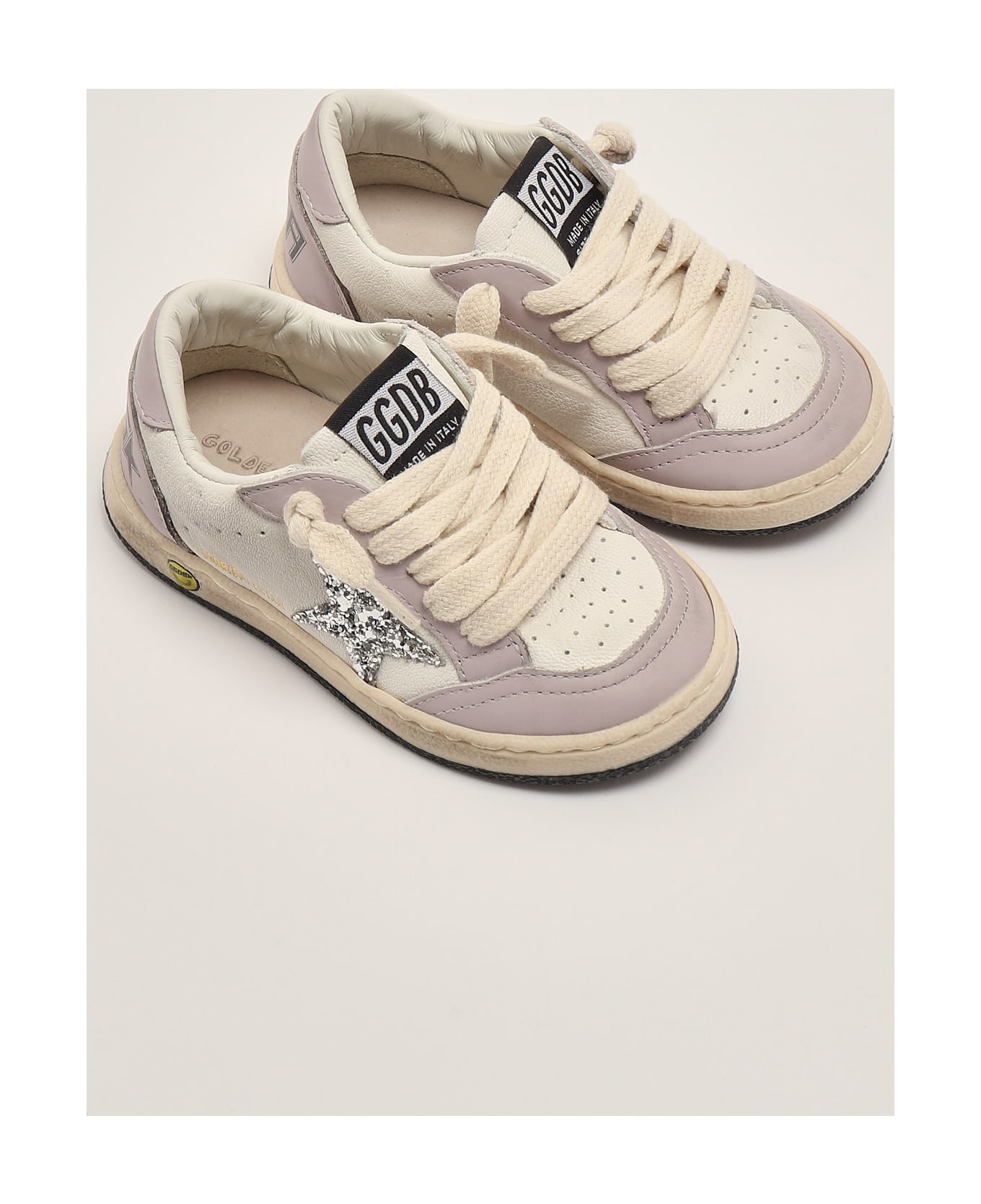 Golden Goose Ballstar Sneaker - BIANCO-LILLA