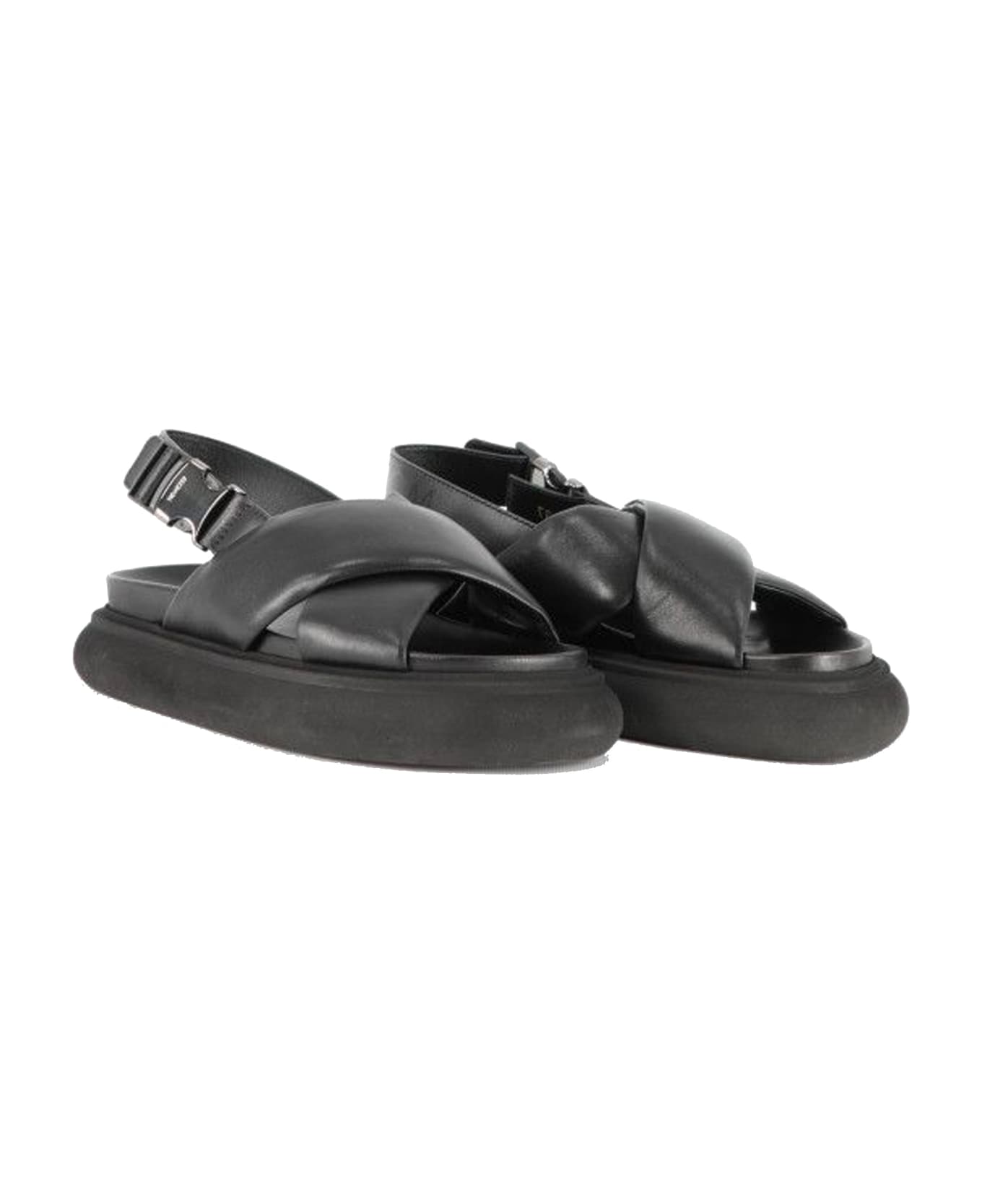Moncler Solarisse Leather Sandals - Black