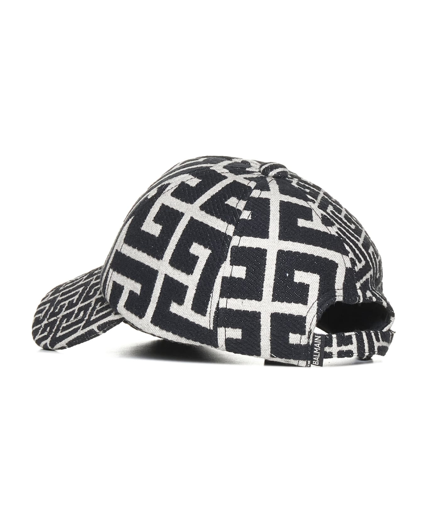 Balmain Monogram Baseball Cap - Ivoire noir 帽子