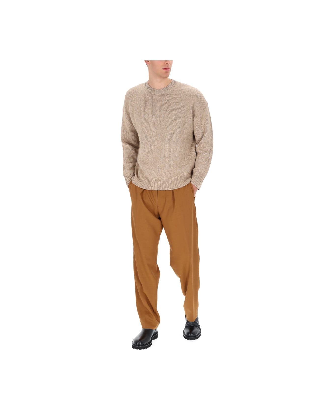 Hugo Boss Cashmere Sweatshirt - BEIGE