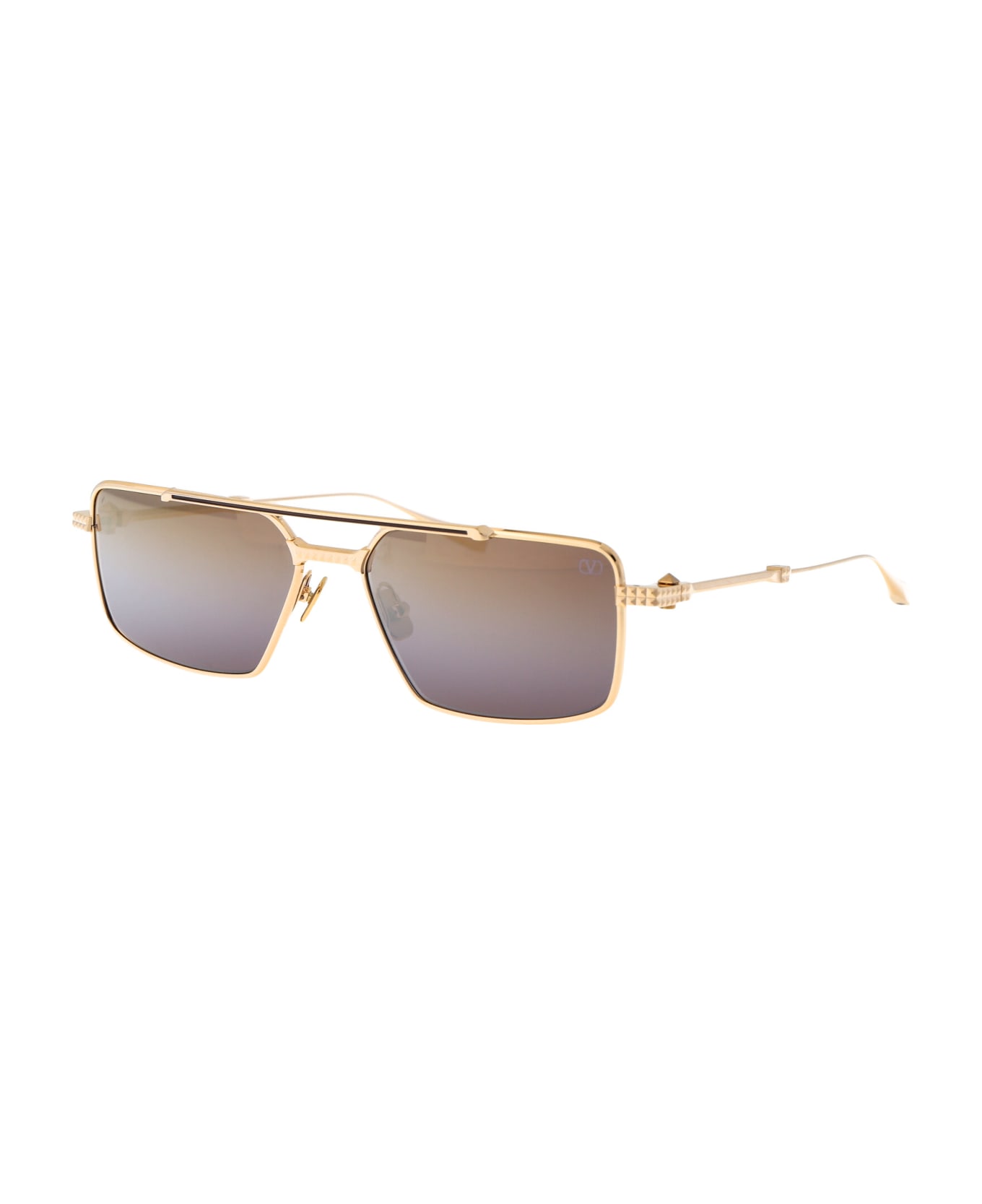 Valentino Eyewear V - Sei Sunglasses - 111B GLD - BRN サングラス