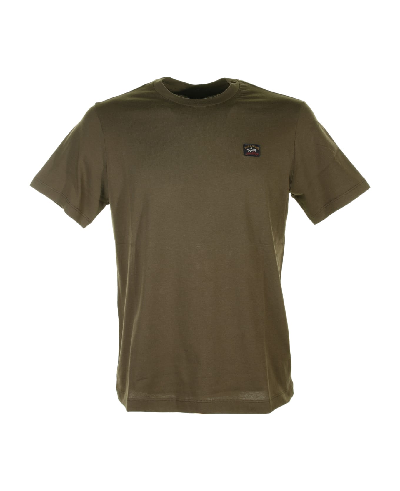 Paul&Shark Military Green T-shirt With Logo - MILITARE シャツ