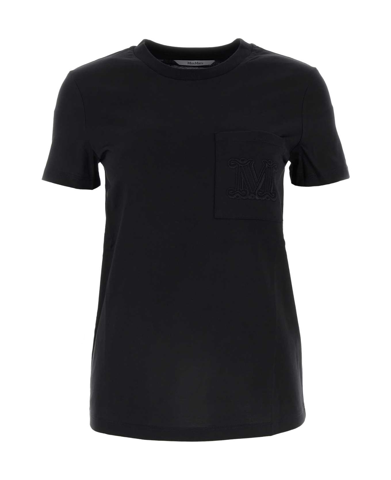 Max Mara Black Cotton Papaia T-shirt - NERO Tシャツ