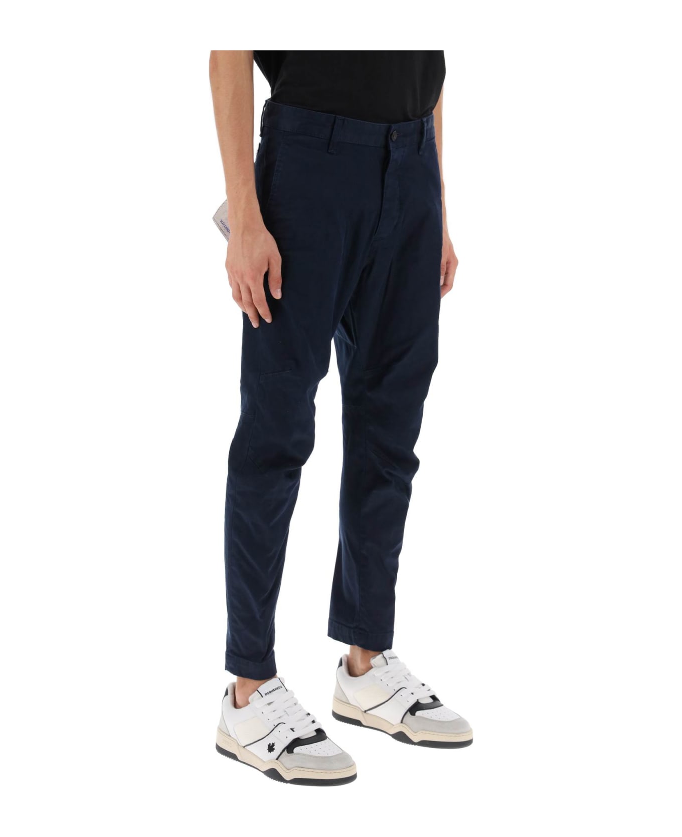 Dsquared2 Chino Cotton Trousers - NAVY BLUE (Blue)