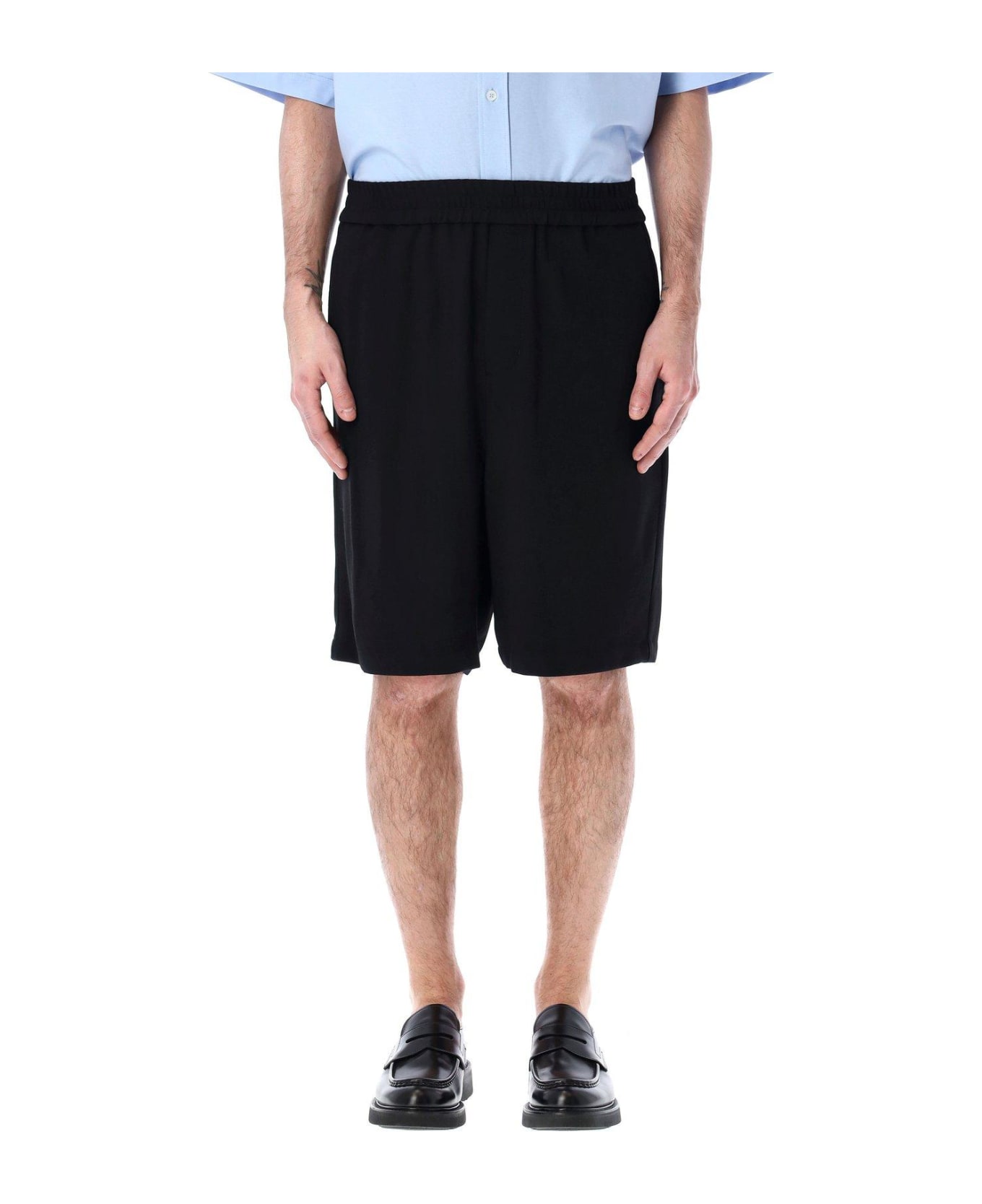 Ami Alexandre Mattiussi Paris Knee-length Bermuda Shorts - Black