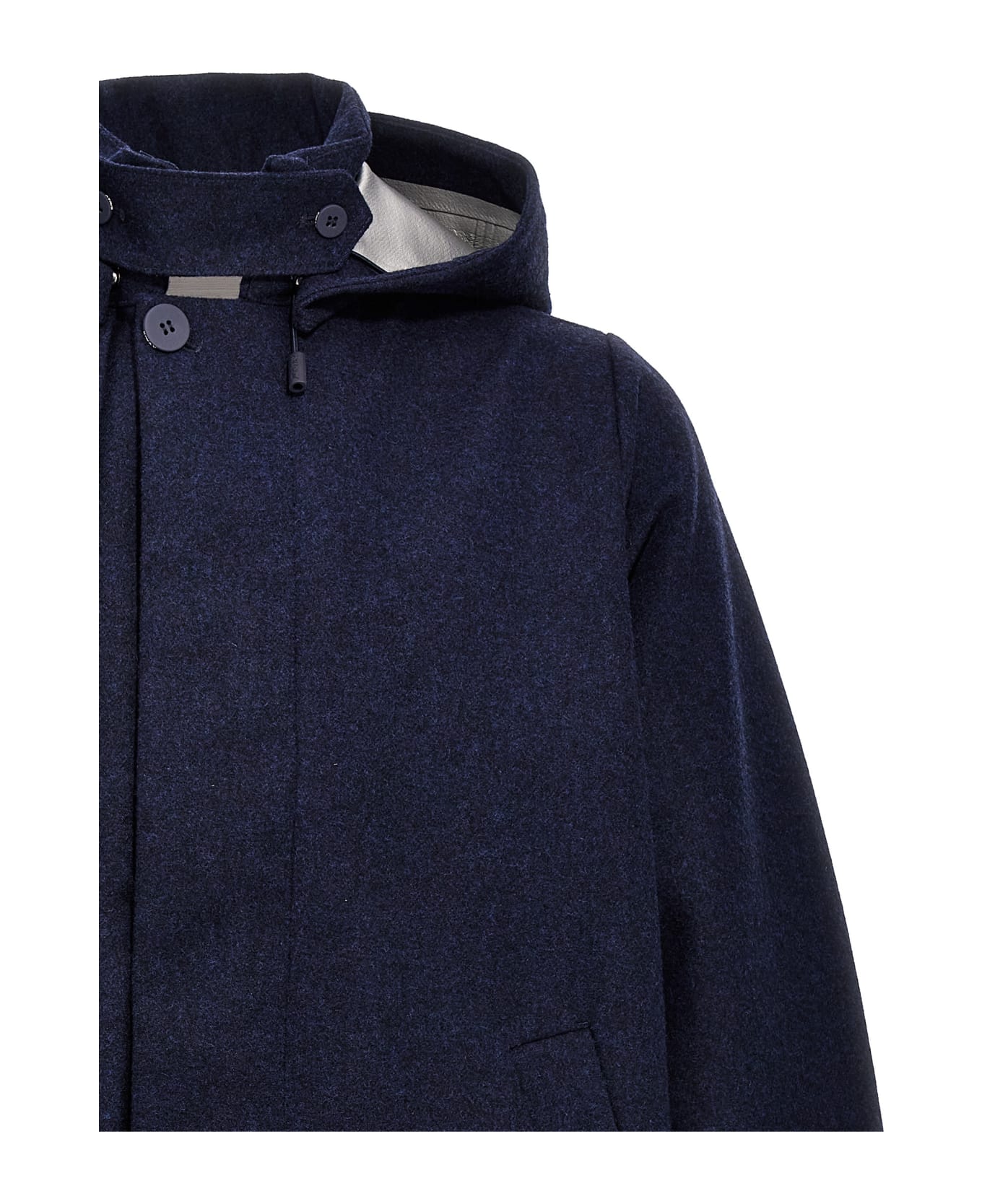 K-Way 'poirol Melange Wool 2l' Coat - Blue
