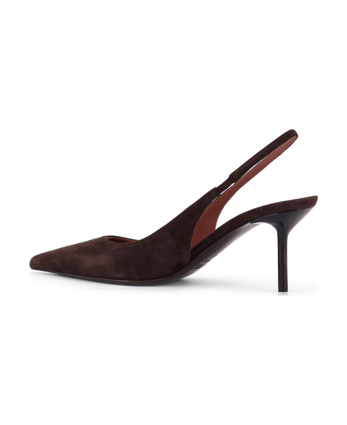 Paris Texas Lidia Suede Slingback - Ebony