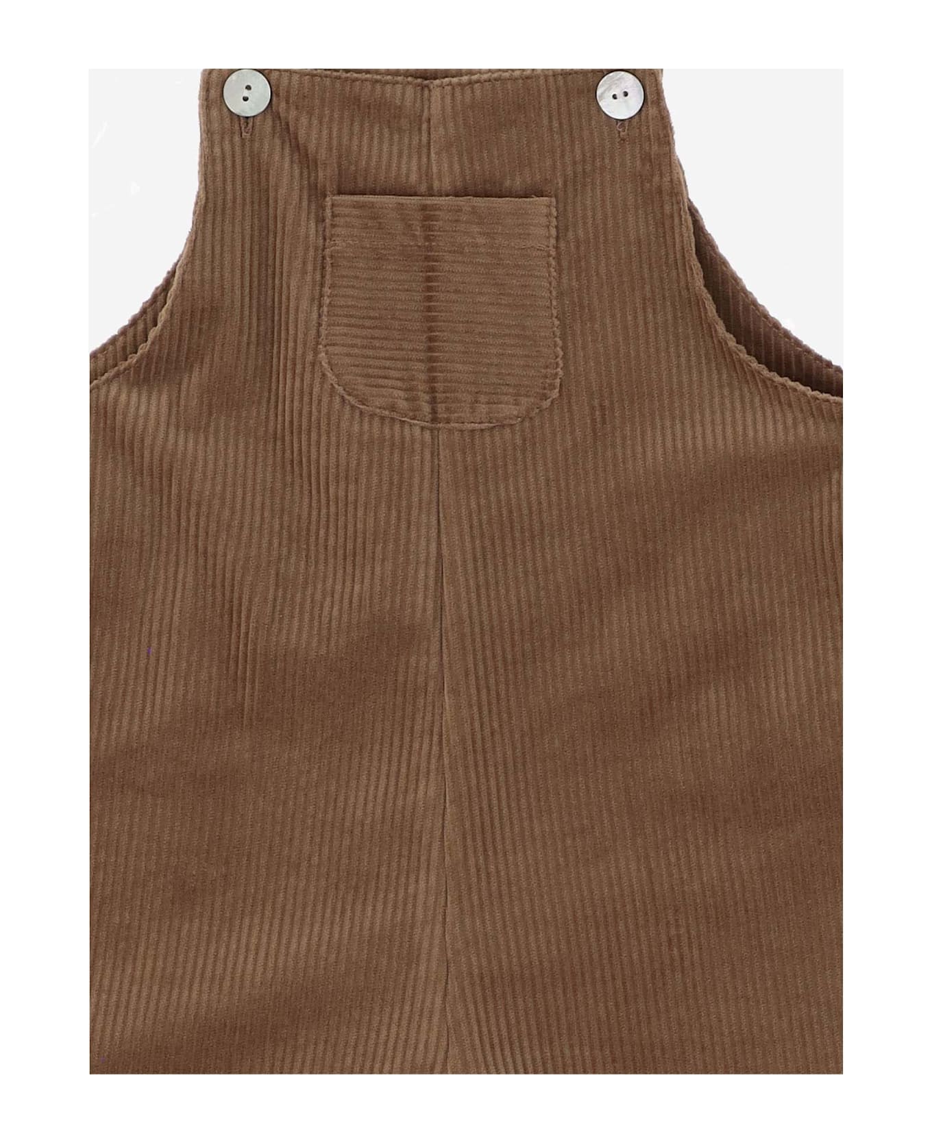 Nicoletta Fanna Corduroy Dungarees - Brown