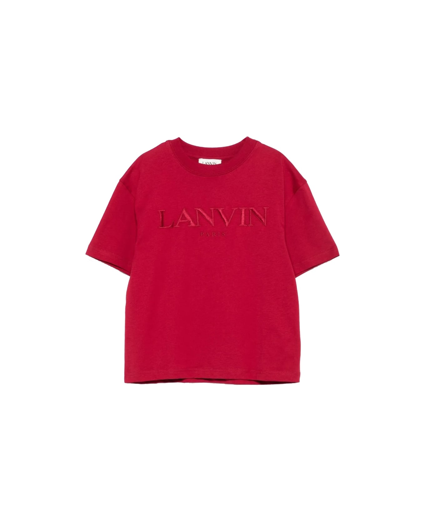 Lanvin T-shirt With Logo - BORDEAUX