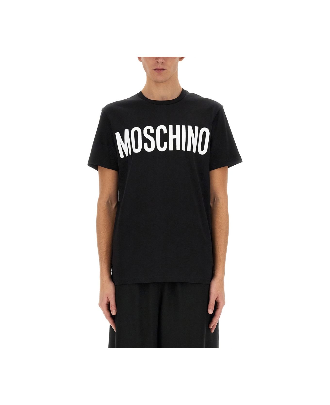 Moschino T-shirt Con Stampa Logo - BLACK