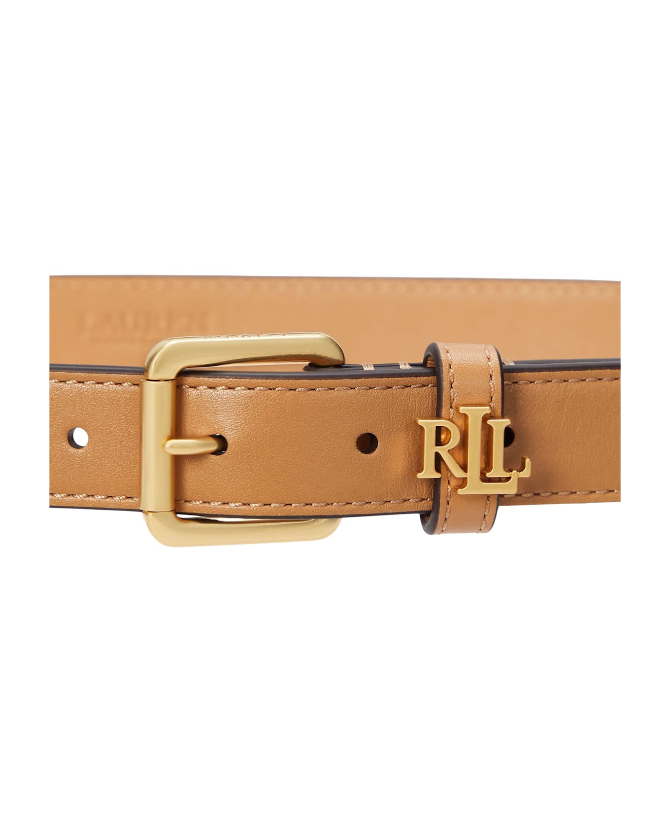 Ralph Lauren Lgo Kpper 25 Belt Skinny - Buff ベルト