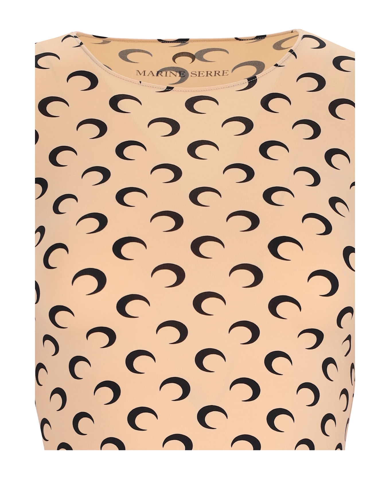 Marine Serre 'moon' Logo Top - Beige