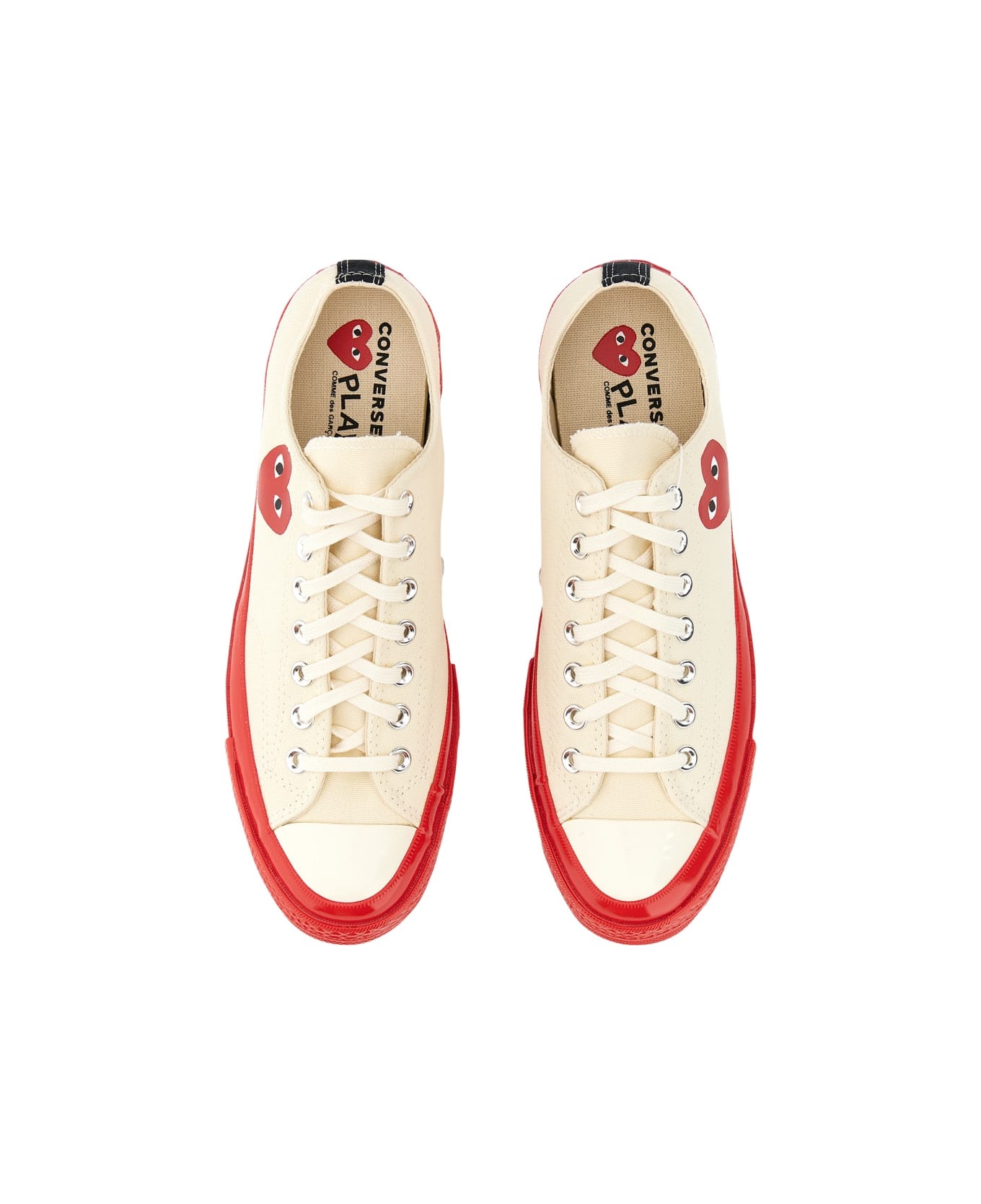 Comme des Garçons Play Heart Print Sneaker - WHITE
