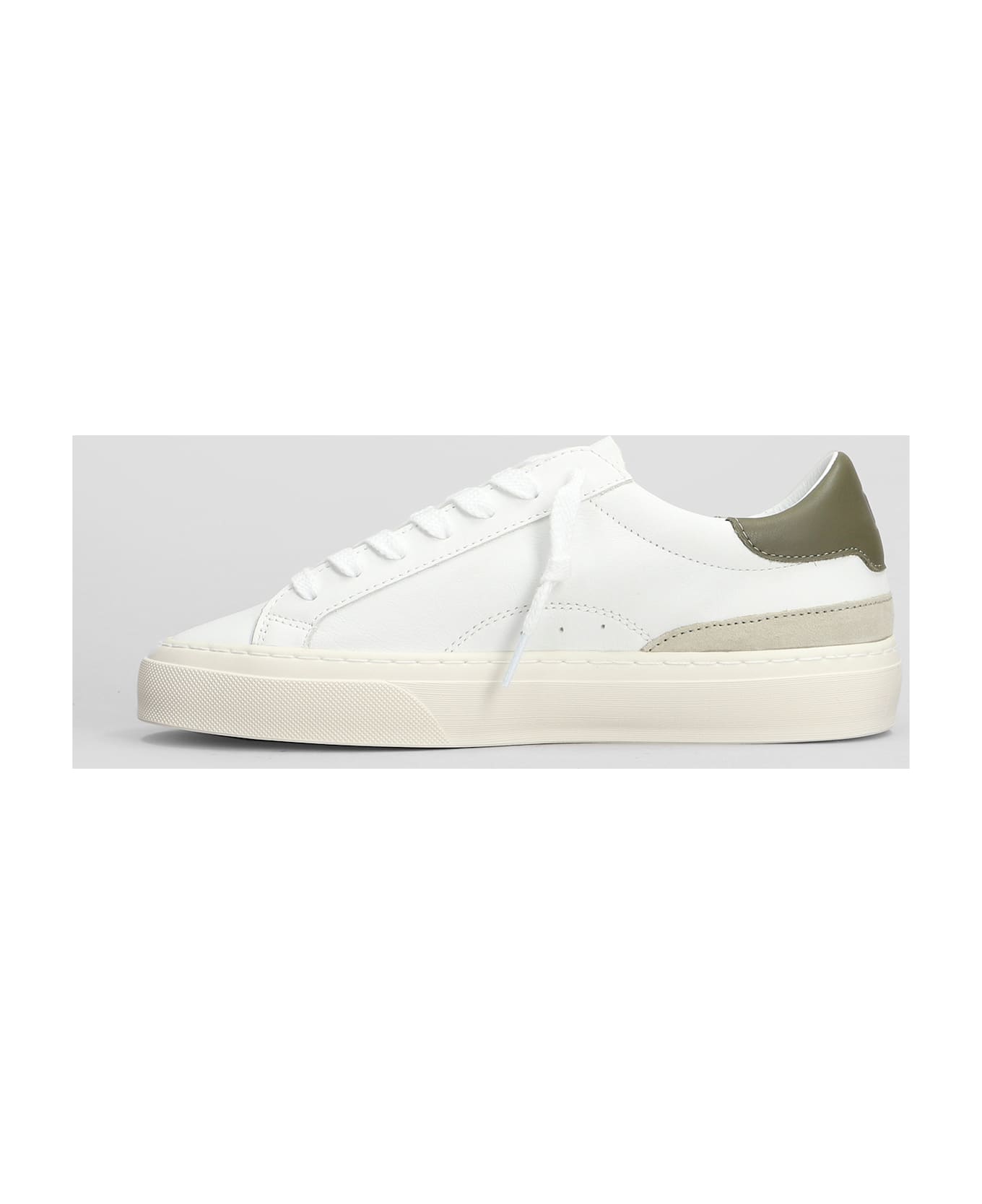 D.A.T.E. Sonica Sneakers In White Leather - white