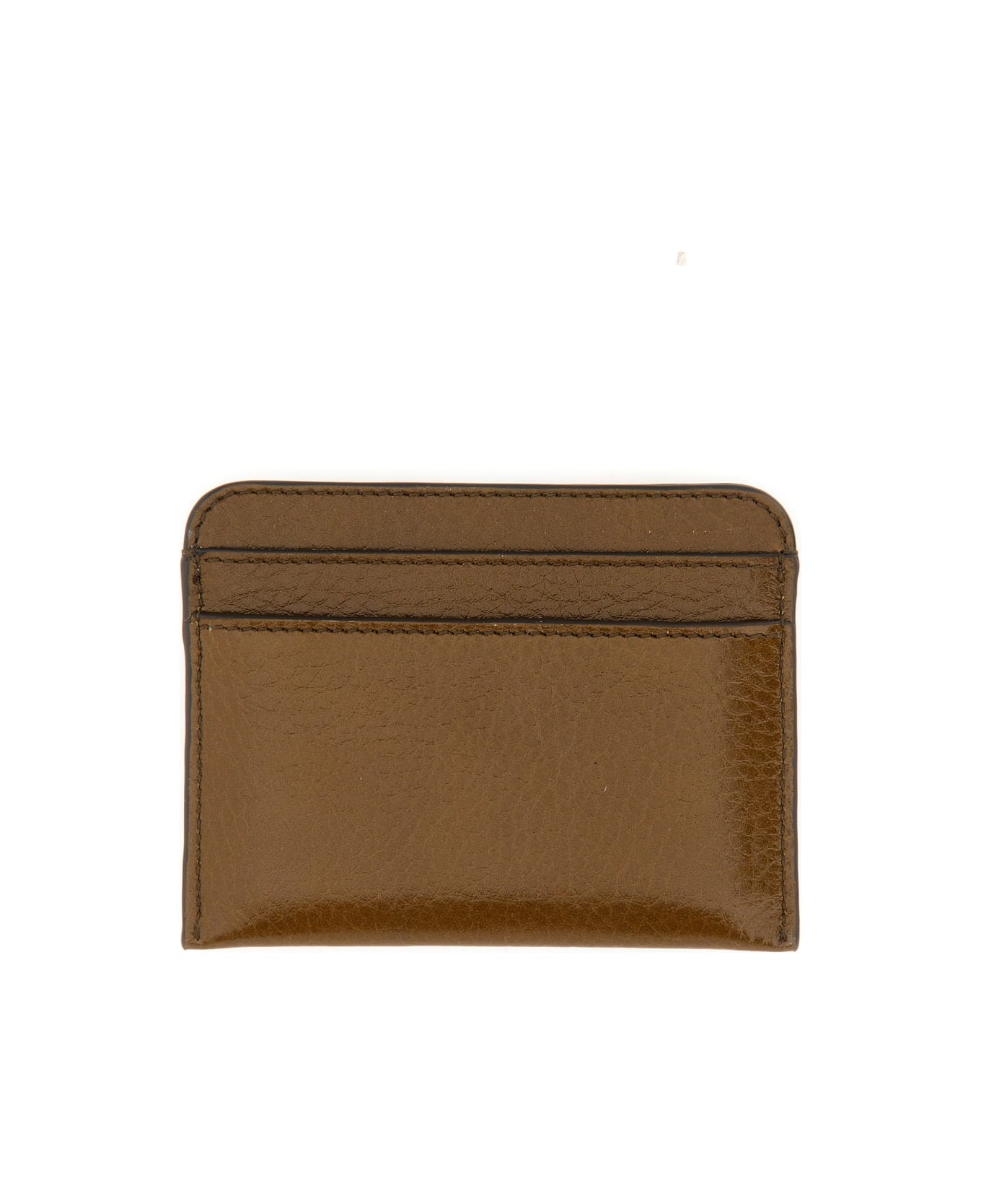 Chloé Leather Card Holder - BROWN