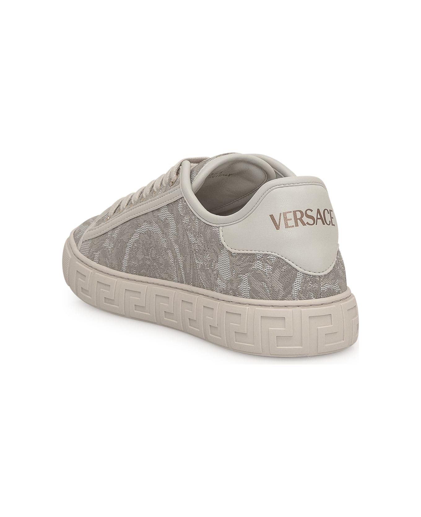 Versace Baroque Greca Sneakers - BEIGE-OFF WHITE-LIGHT GOLD