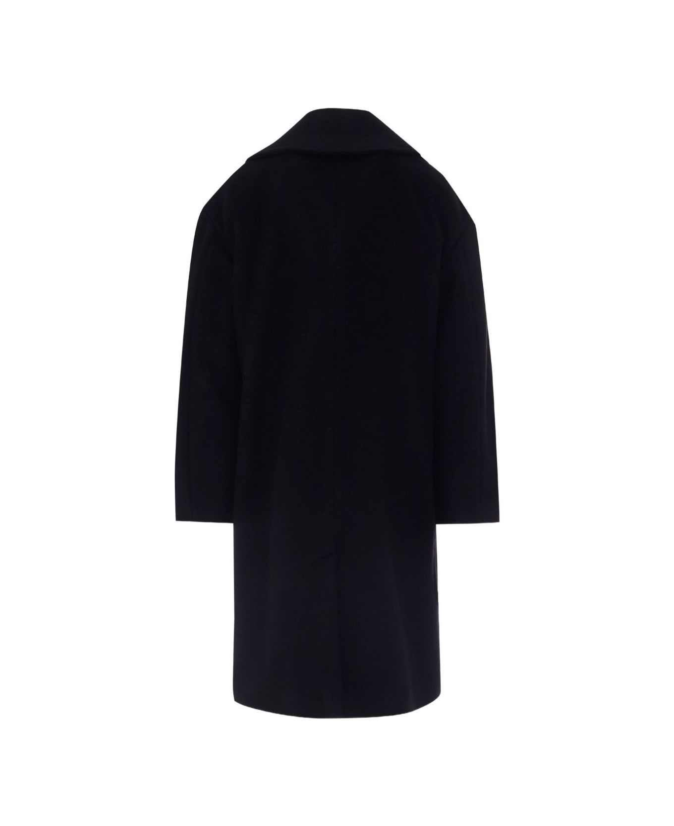 Balmain Kids Double-breasted Coat - Black