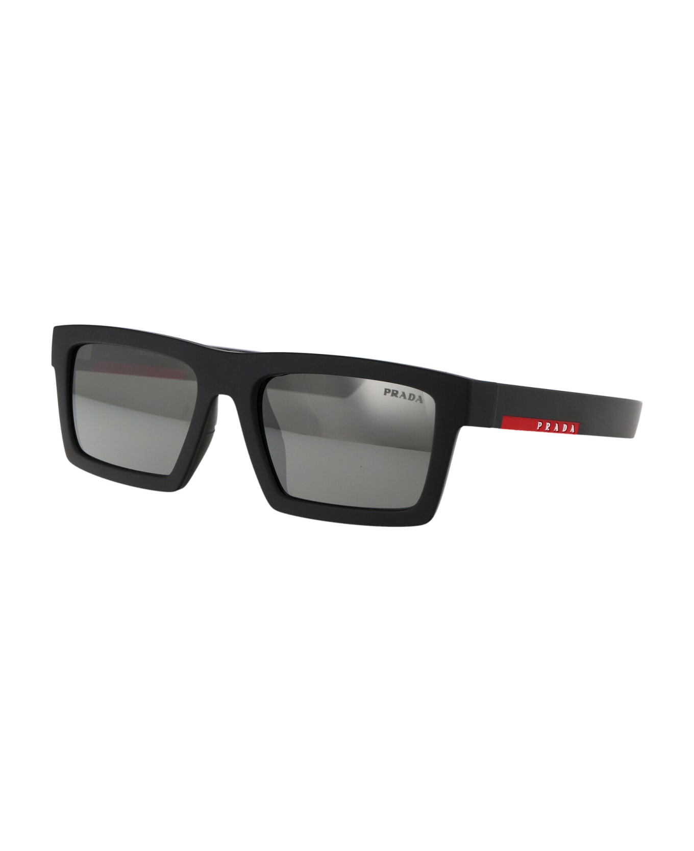 Prada Linea Rossa 0ps 02zsu Sunglasses - 18K60A Metal Grey サングラス