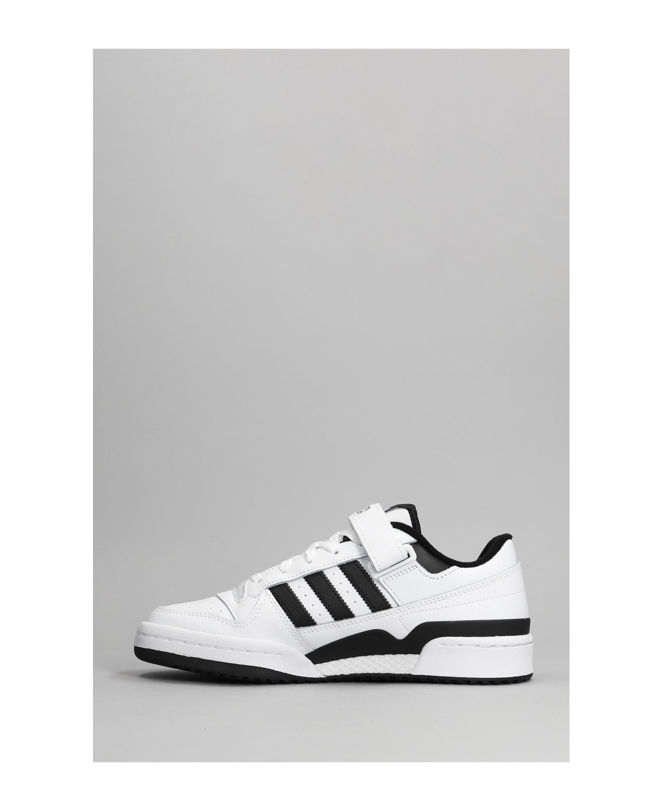 Adidas Originals Forum Low Sneakers In White Leather - FTWWHT/FTWWHT/CBLACK