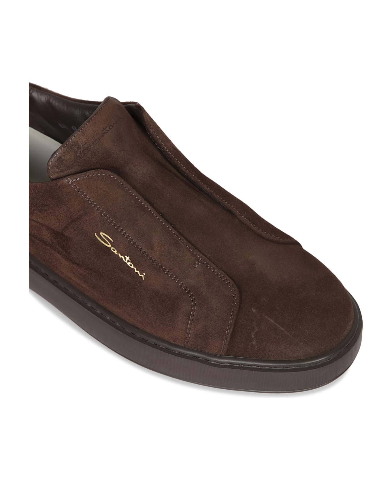 Santoni Victory Suede Tdm Sneakers - Brown