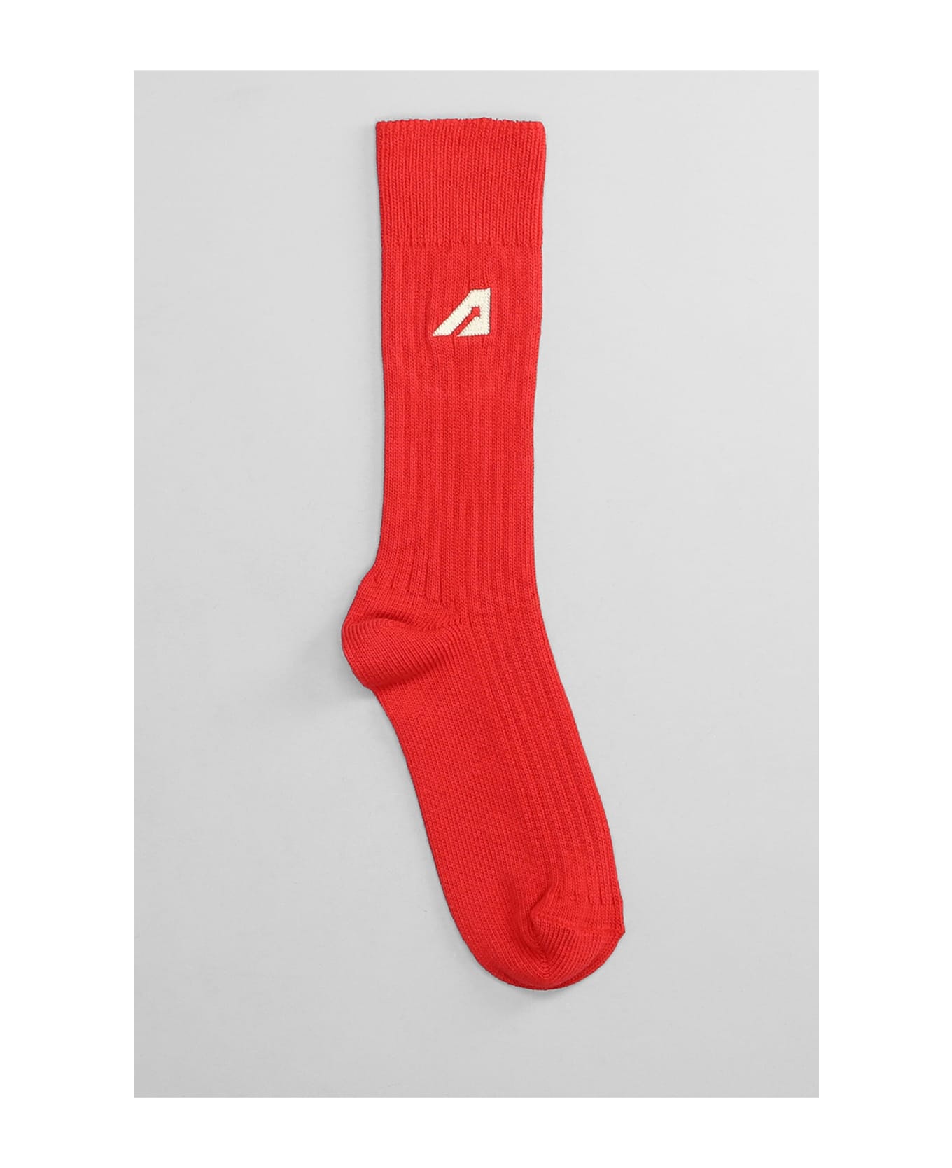 Autry Socks In Red Cotton - red 靴下