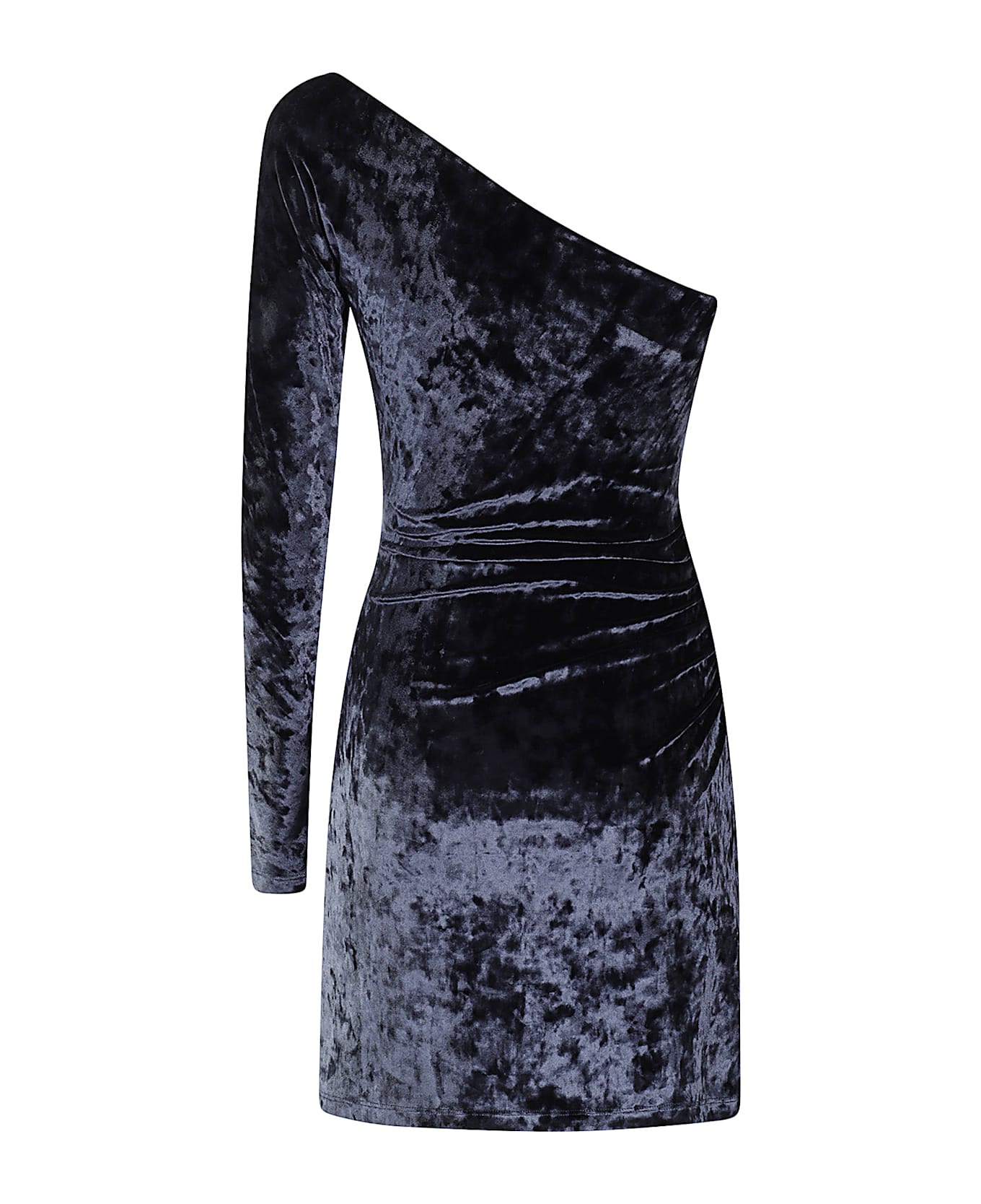 Amen Dress In C Velvet W Buckle - Navy Blue