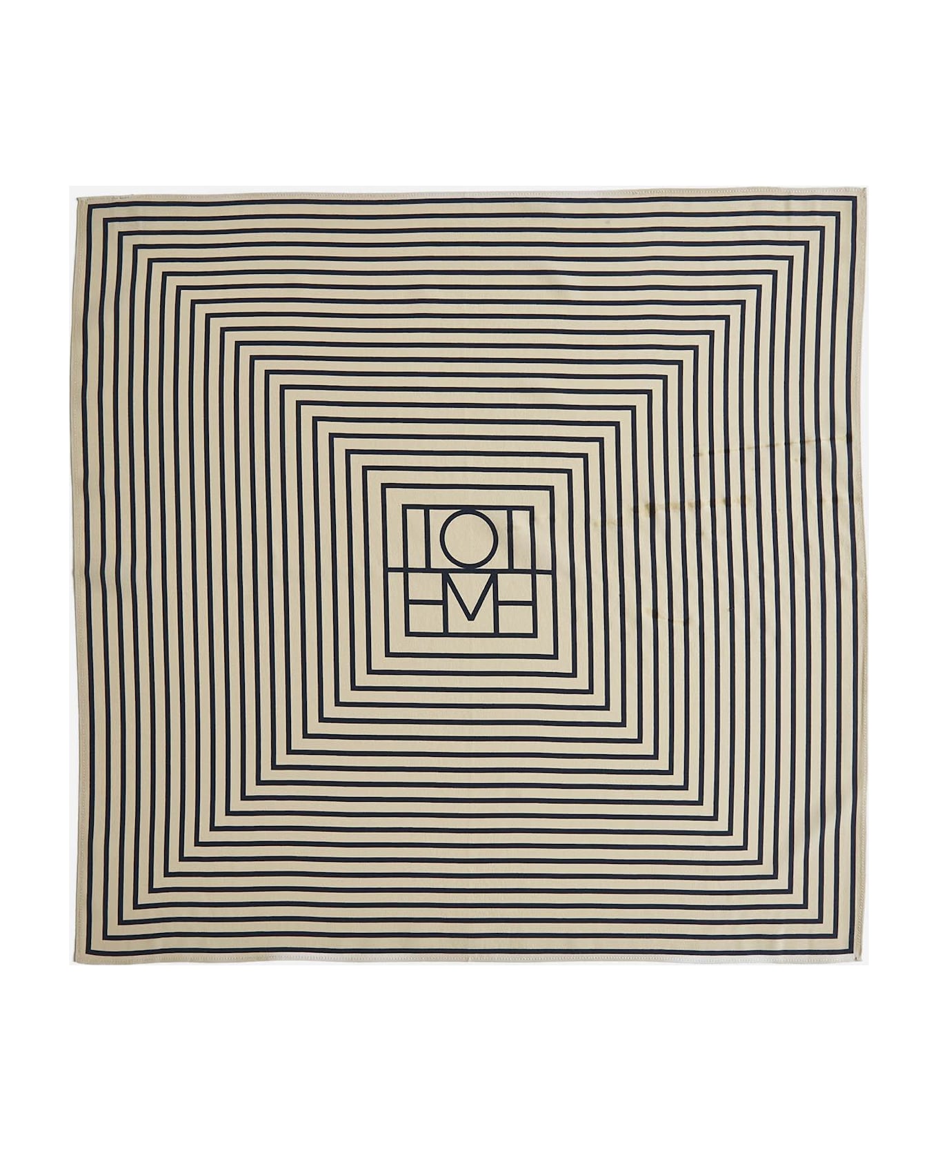 Totême Signature Monogram Silk Scarf - Beige