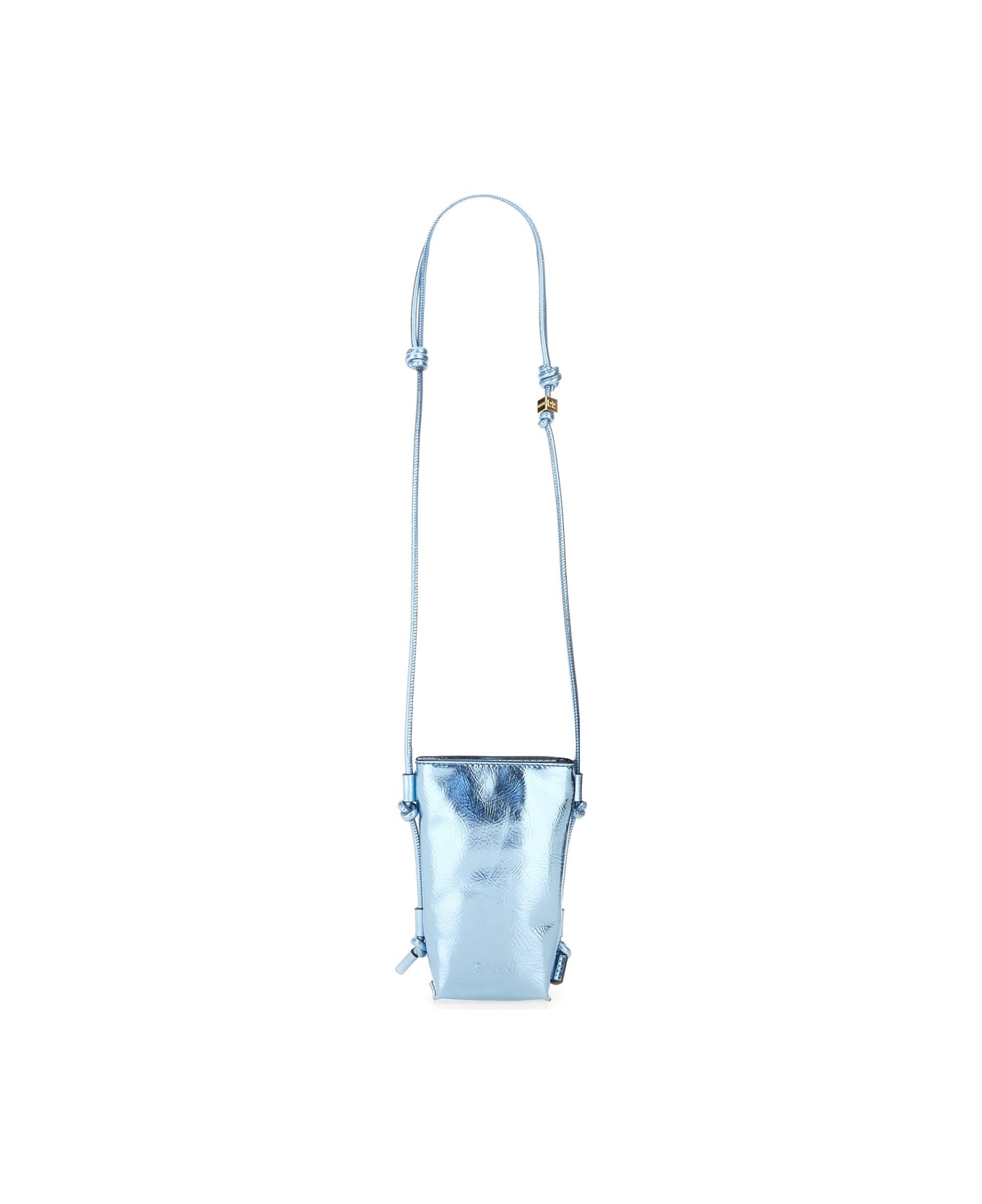 Ganni Shoulder Bag With Logo - BLUE