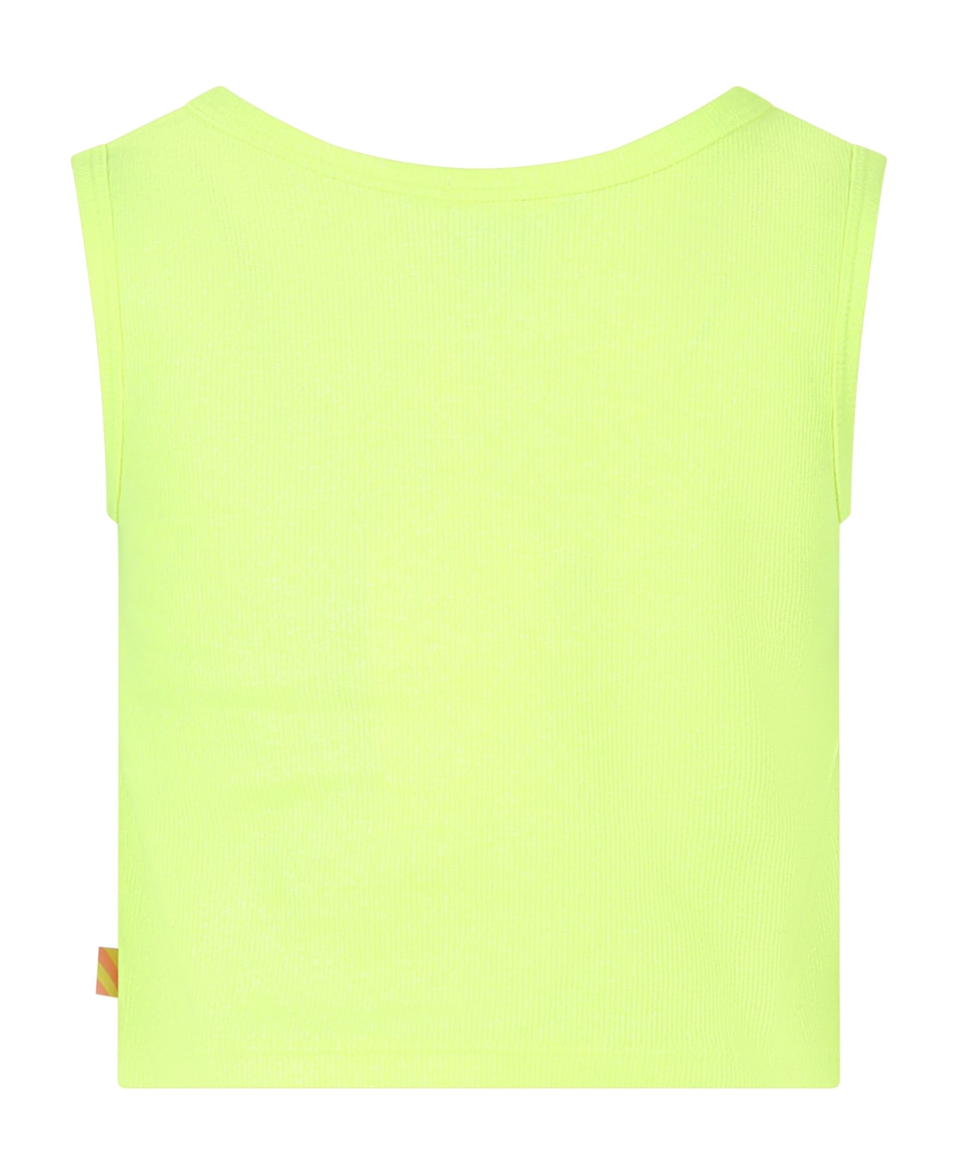 Billieblush Yellow Tank Top For Girl With Heart-shaped Bagde - Yellow
