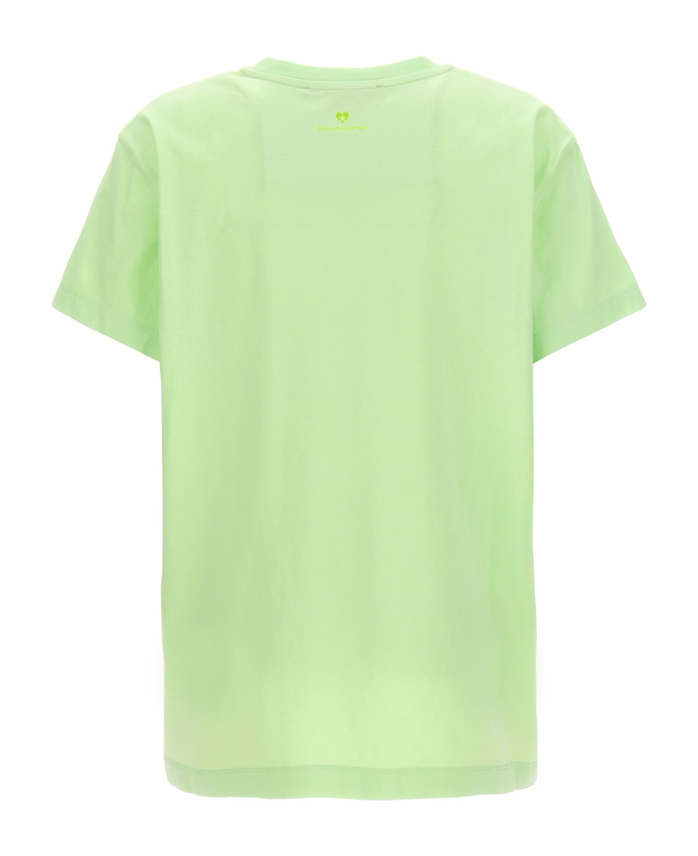 Stella McCartney Cotton T-shirt With Circular Logo - Mint